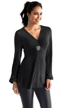 lady lang shirt tuniekshirt (1-delig) zwart