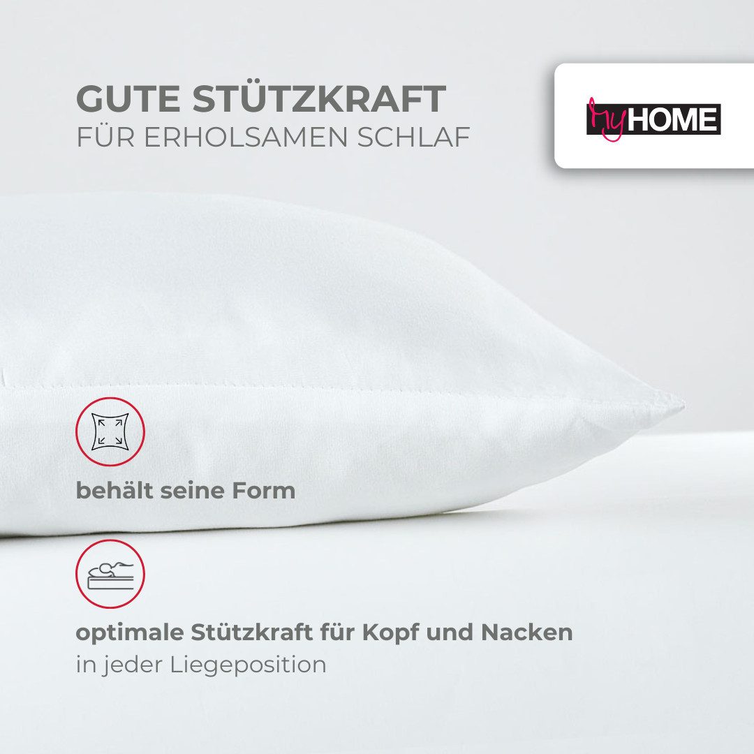 my home Microfiberkussen Baca, hoofdkussen 40x80 cm en 80x80 cm