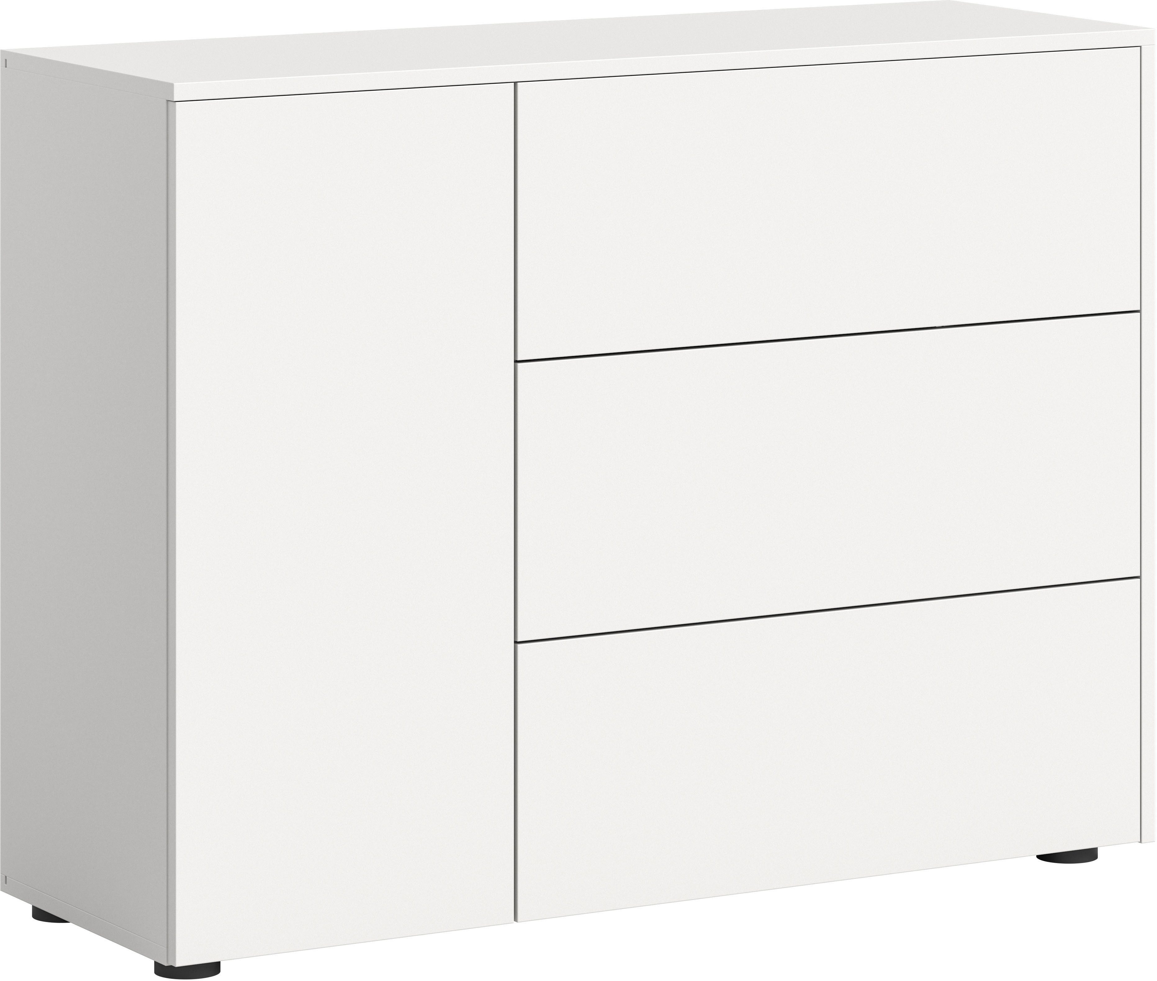 INOSIGN Dressoir Zolder, breedte 105 cm, push-to-open, 1 deur, 3 lades