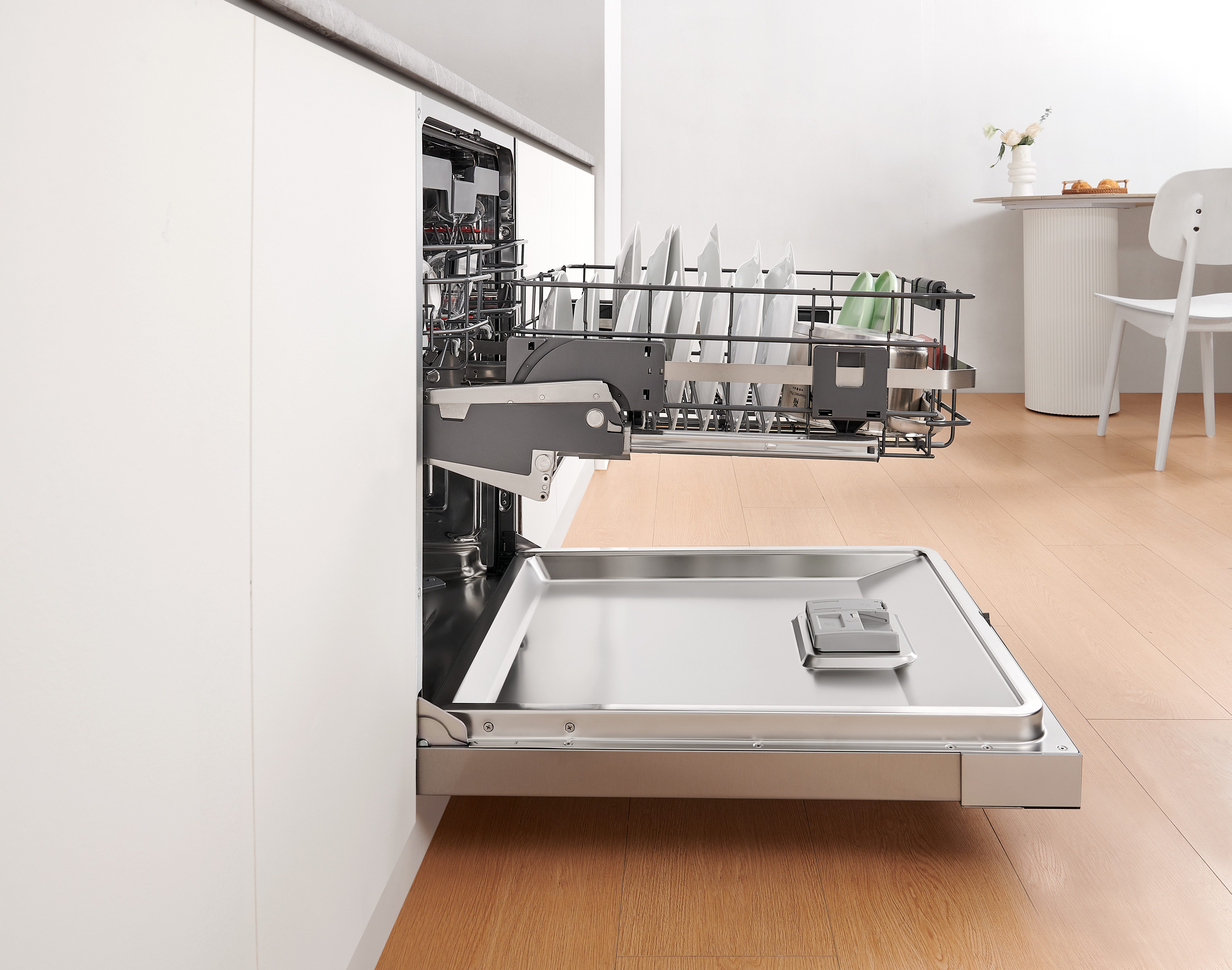 Hanseatic Onderbouwvaatwasser HGU6082B147931ES, 82 cm x 60 cm, Onderkorf met comfortabele heftechniek