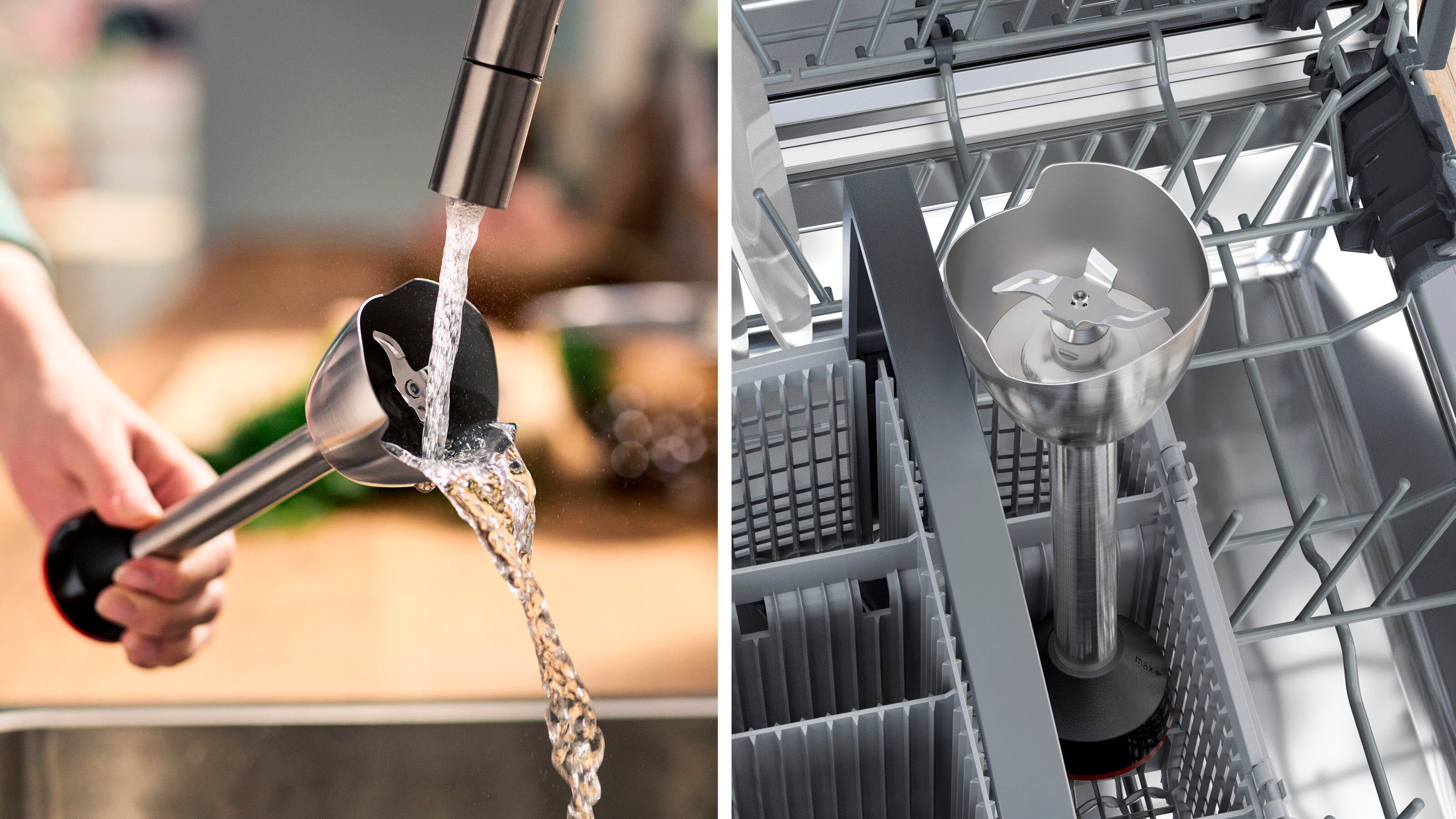 BOSCH Staafmixer ErgoMaster serie 4 MSM4B610, 4 messen, mixvoet roestvrij staal, zwart