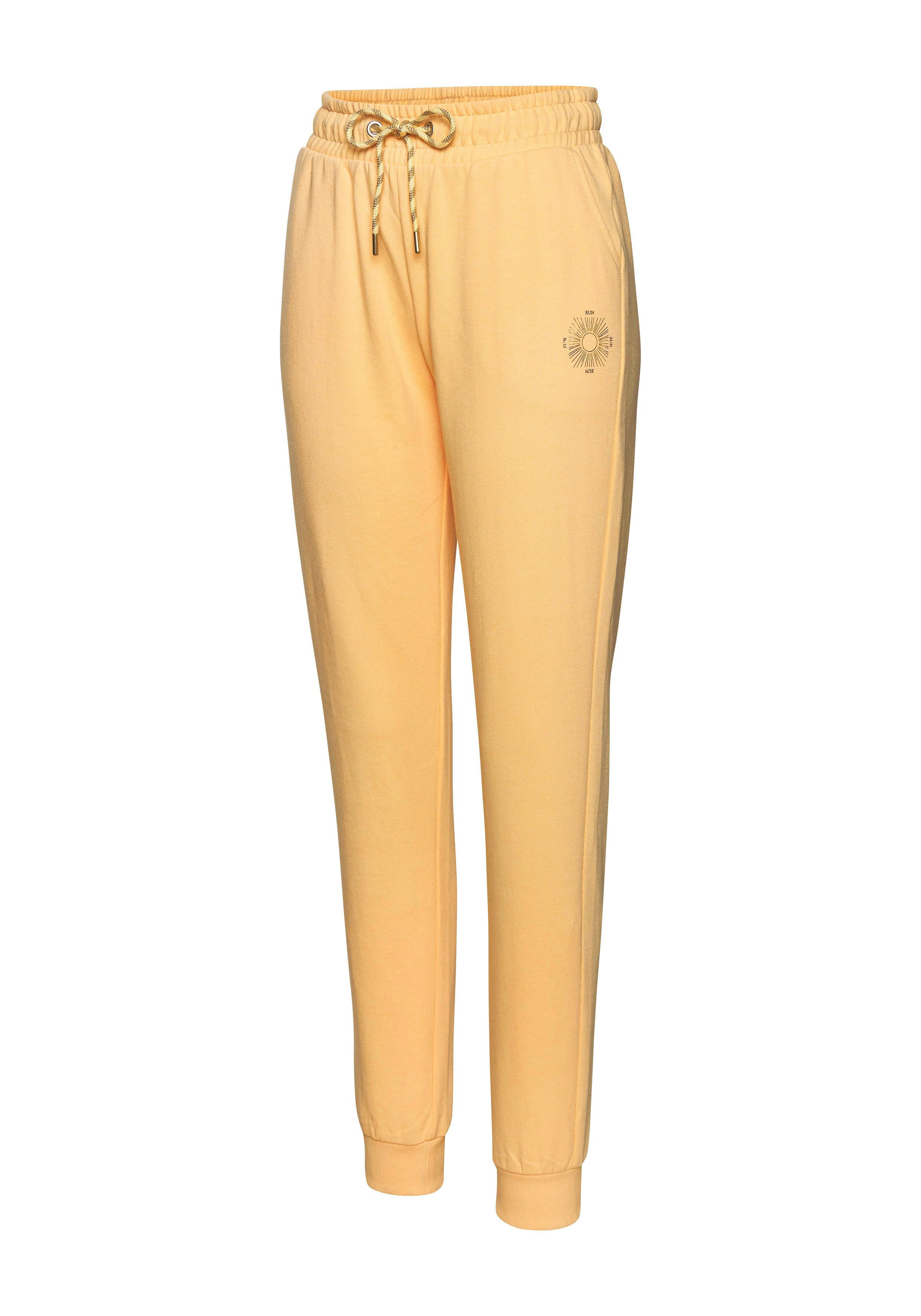 Buffalo Sweatbroek Loungebroek met zijzakken en kleine print, loungewear