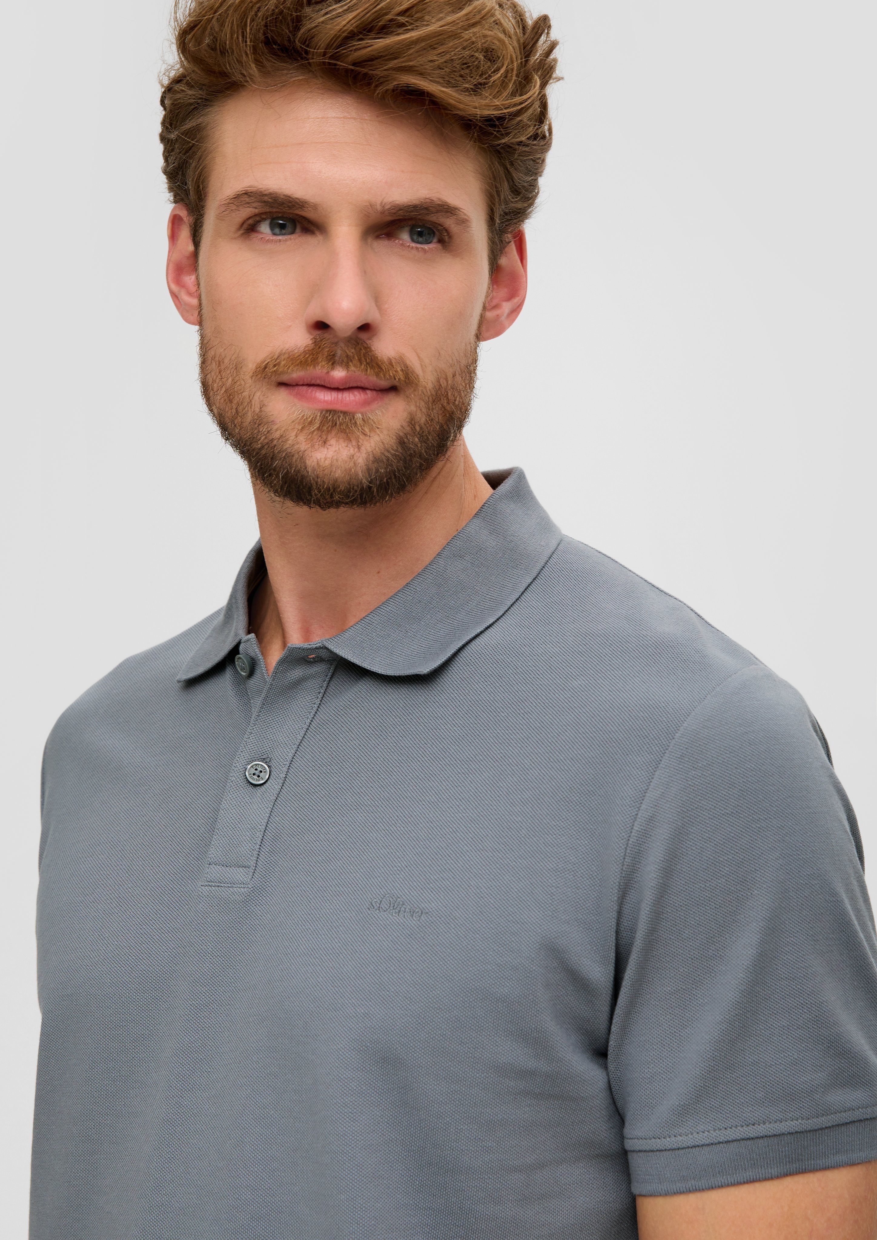 s.Oliver Poloshirt met geborduurd logo