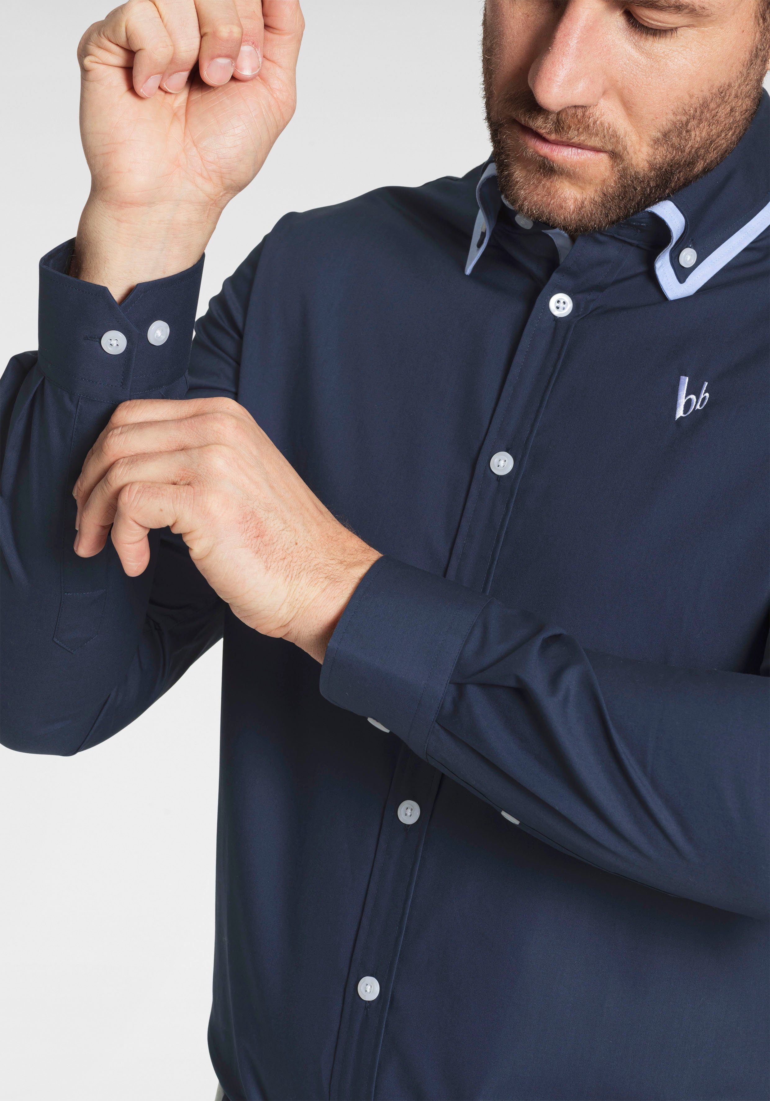 Bruno Banani Overhemd met lange mouwen Button-downkraag, het perfecte overhemd voor vele gelegenheden