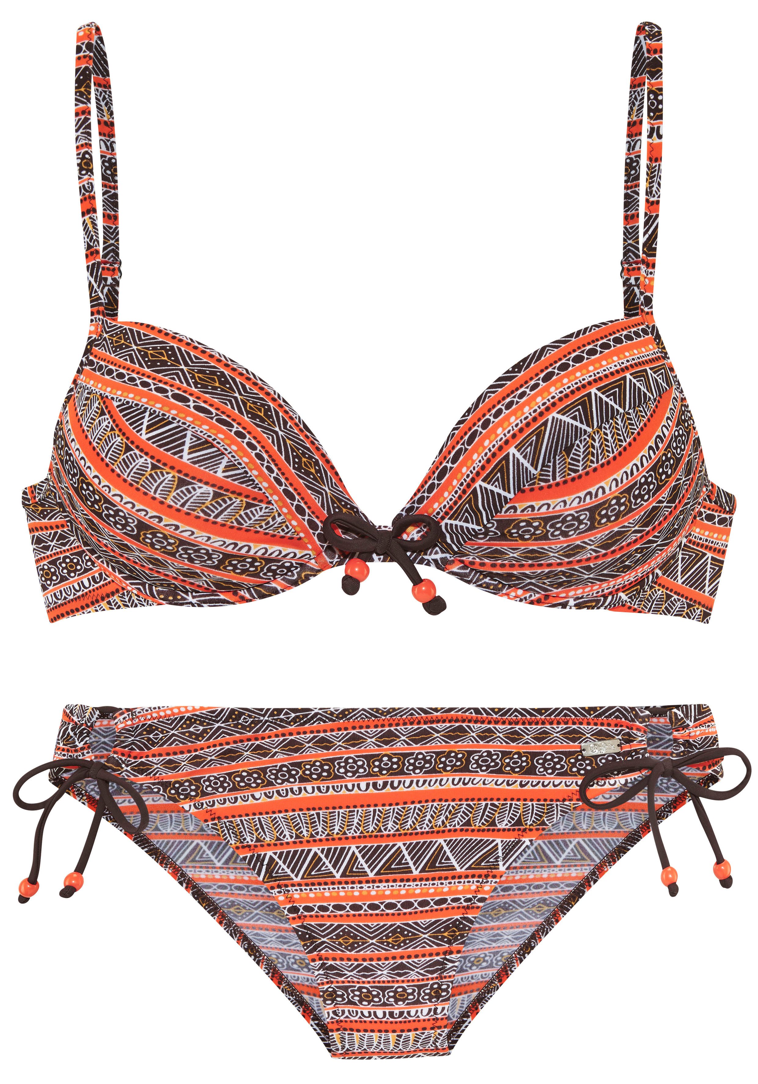 Buffalo Push-upbikini Met trendy streepdruk
