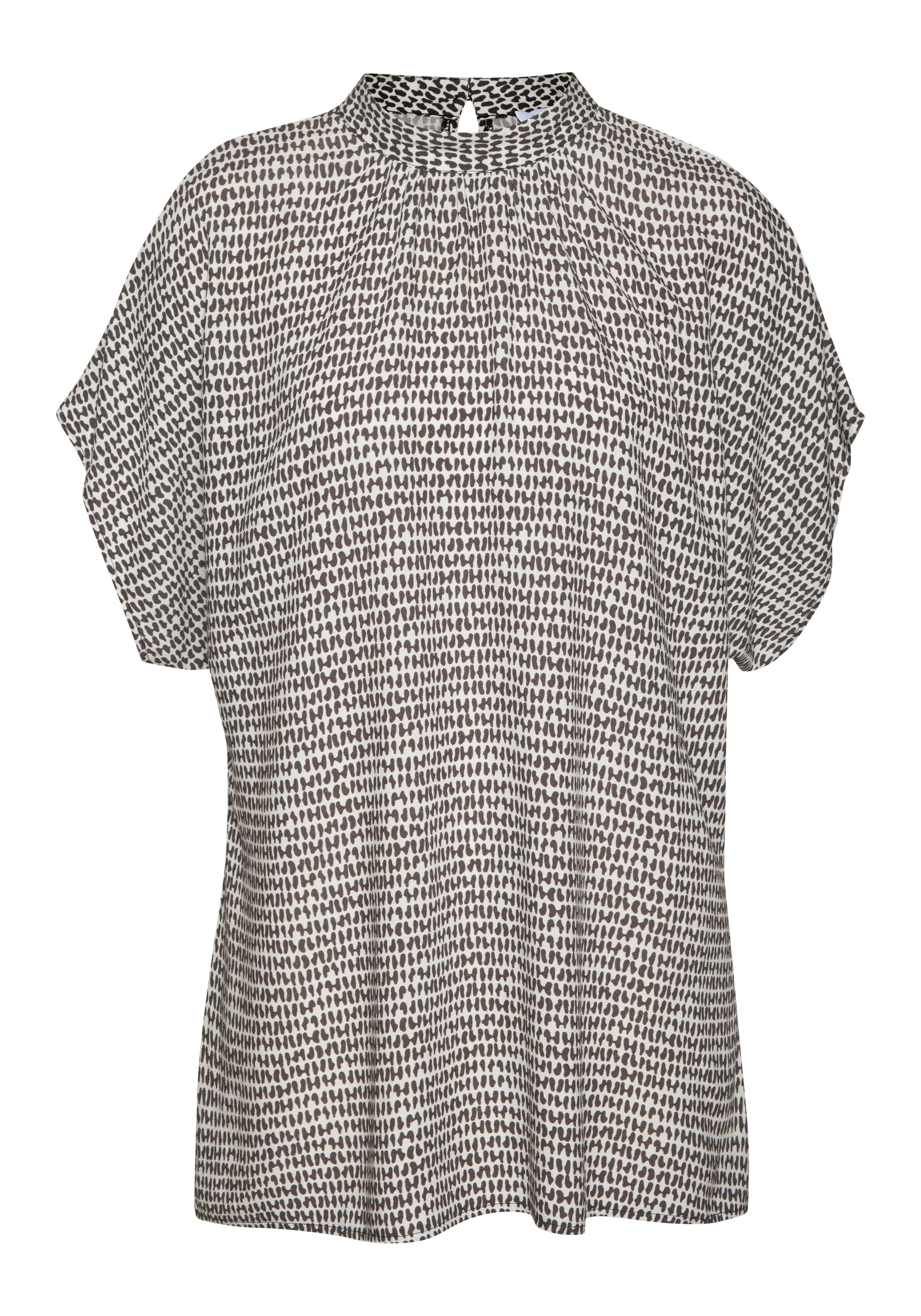 Lascana Blouse met korte mouwen met all-over print, damesblouse, sportief elegant