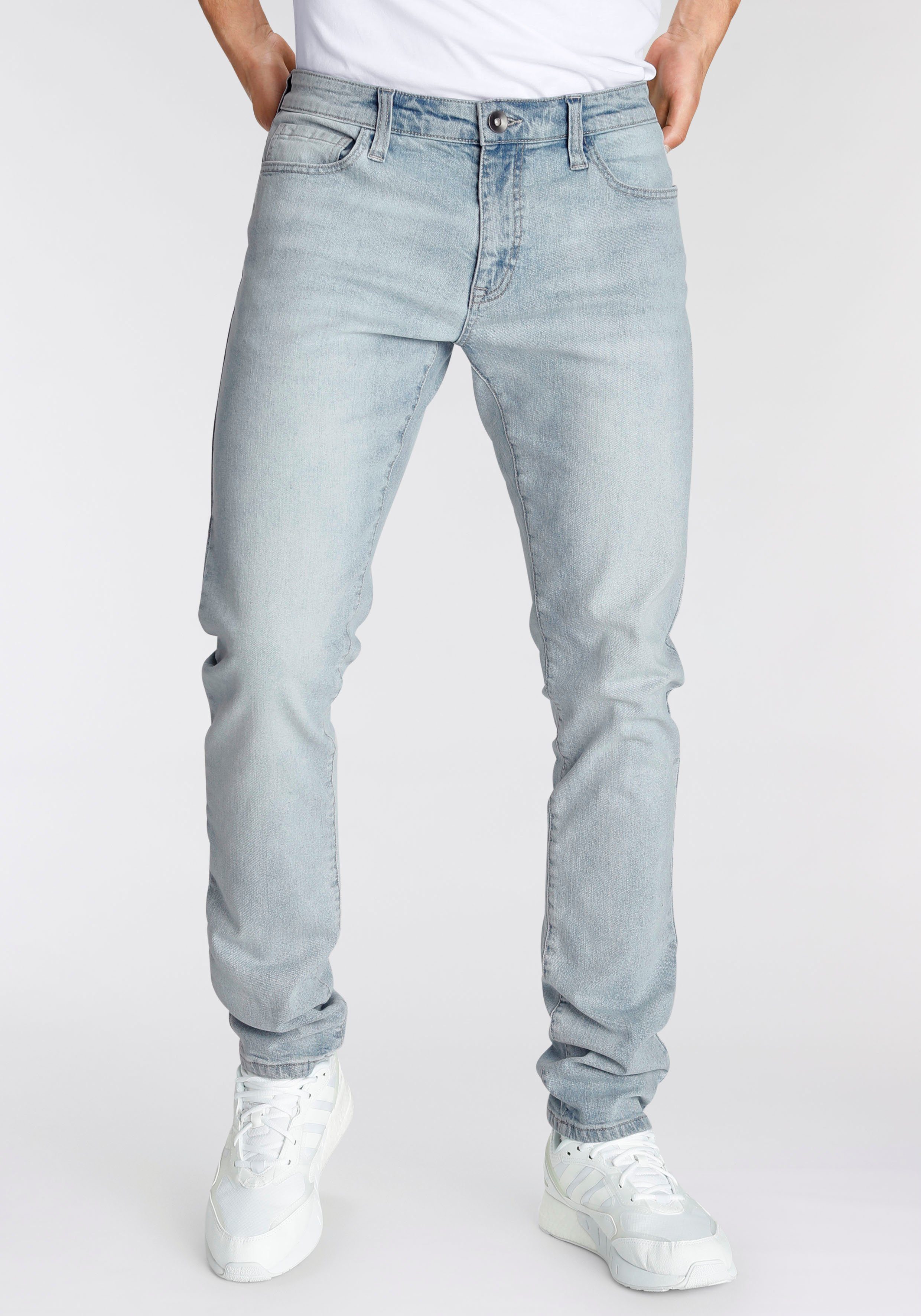 ajc slim fit jeans in 5-pocketsstijl blauw