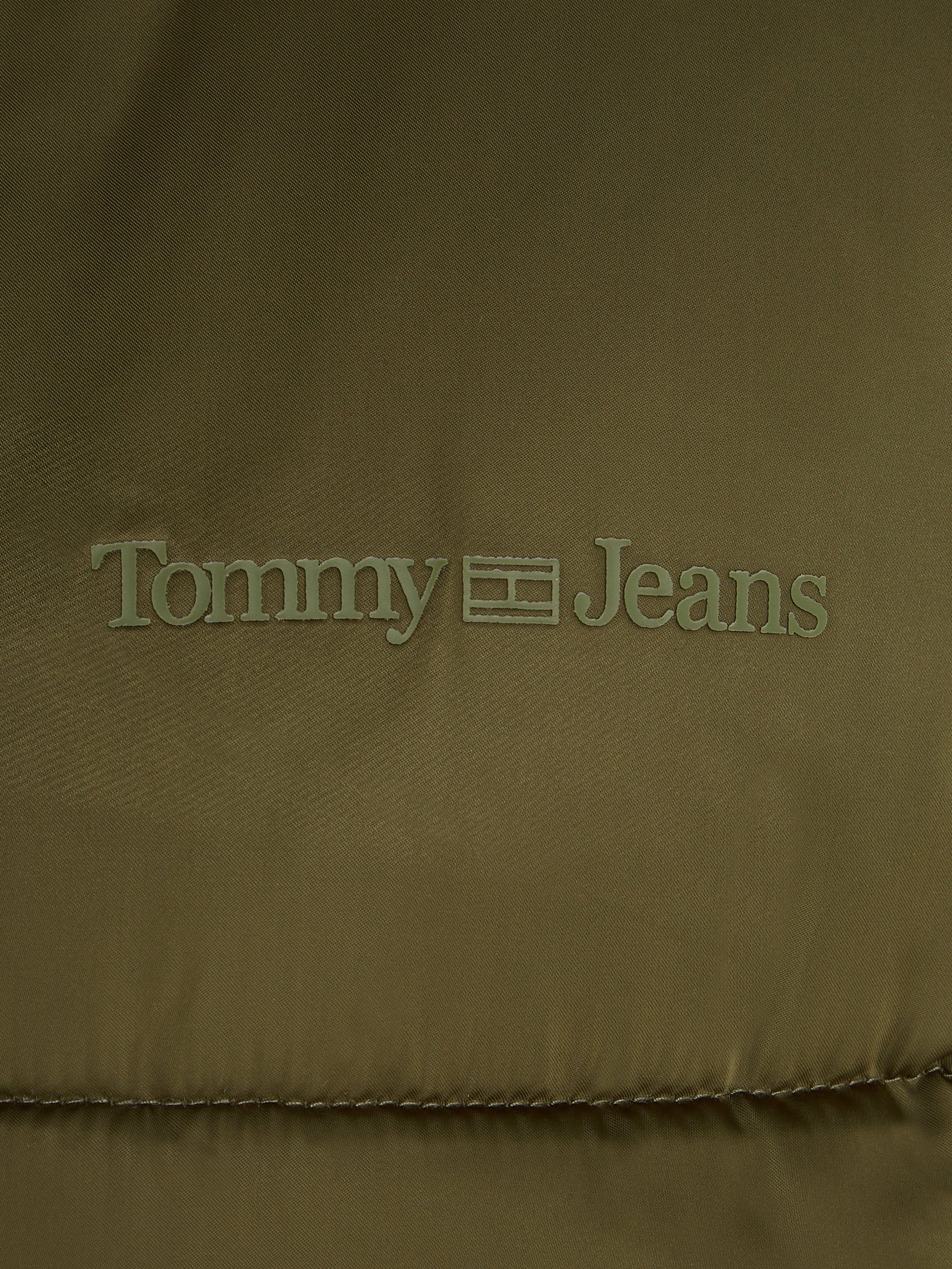 TOMMY JEANS Gewatteerde jas TJW OVR SATIN PUFFER met tommy jeans-merklabel