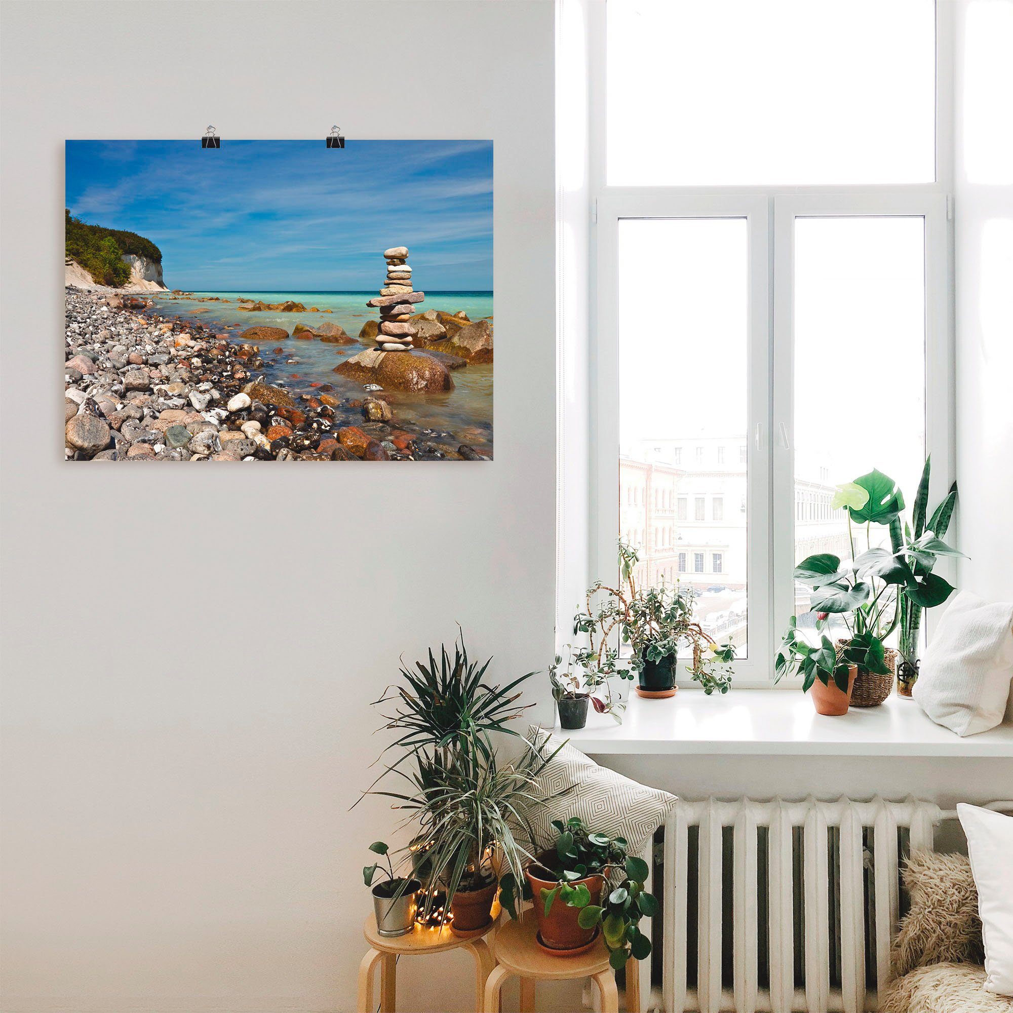 Artland Artprint Aan de Oostzeekust op Rügen als artprint op linnen, poster, muursticker in verschillende maten