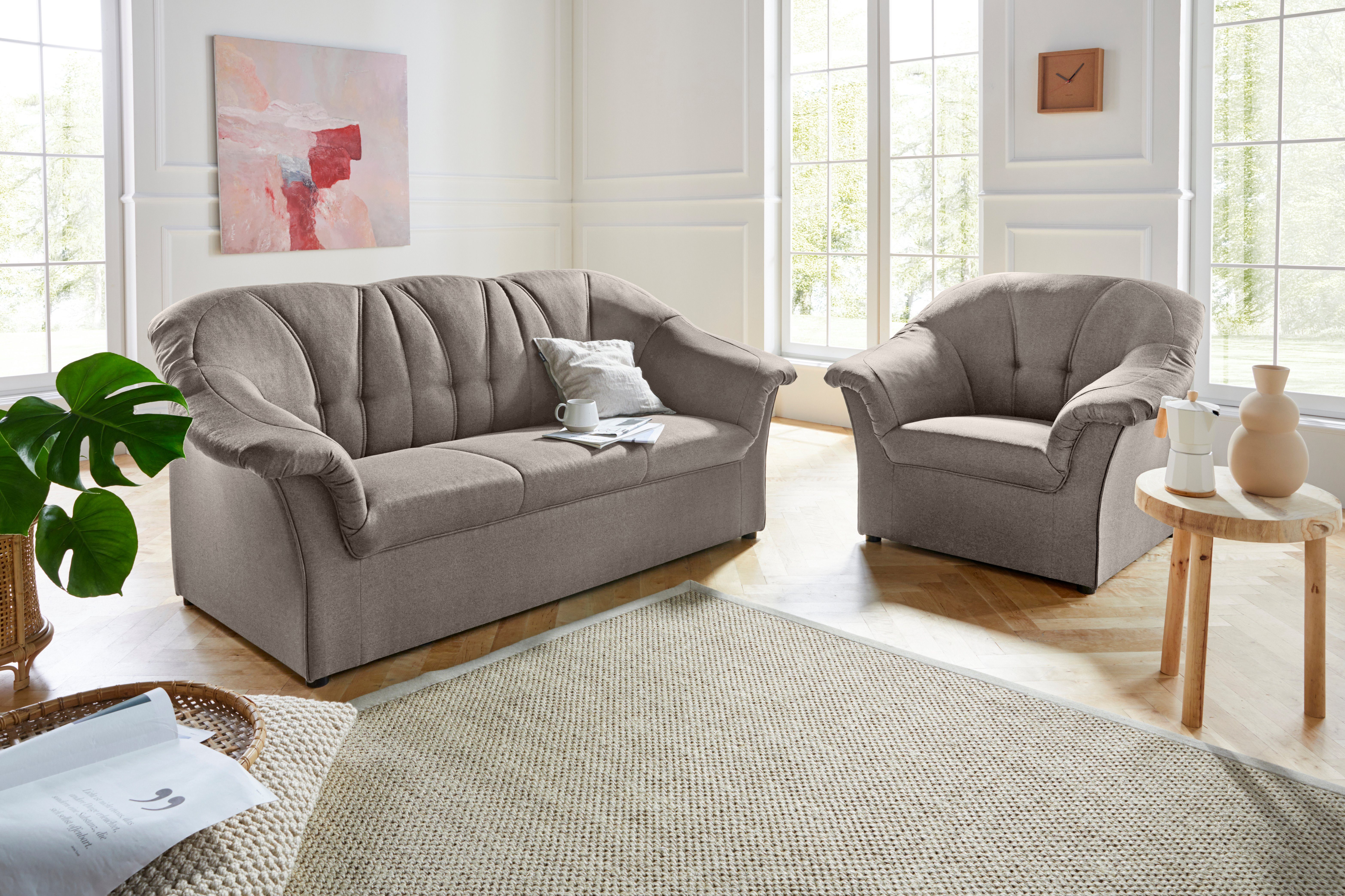 DOMO collection Zithoek Pegnitz Fauteuil en 3-zits (set)