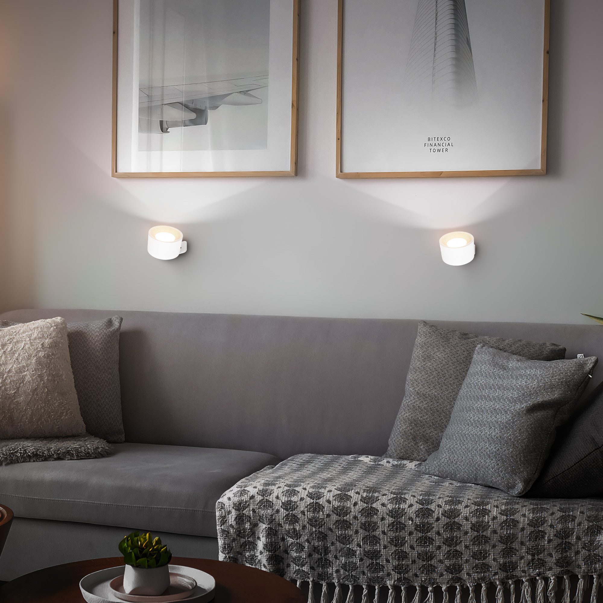 B.K.Licht Led-wandlamp BKL1596 Magnetische accu wandlamp, 3-niveau dimmer, met USB-C