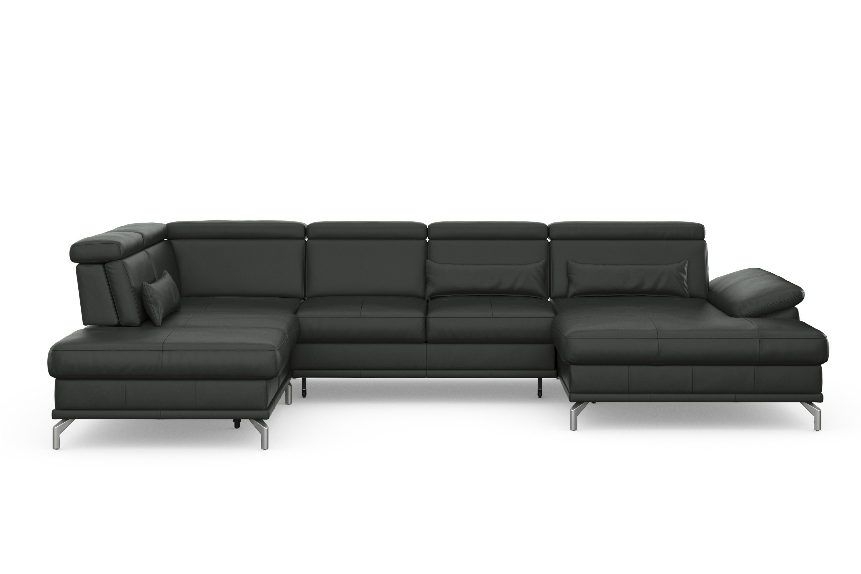 sit&more Zithoek Cabrio U-vorm, met zitdiepteverstelling, arm- en hoofdsteunverstelling