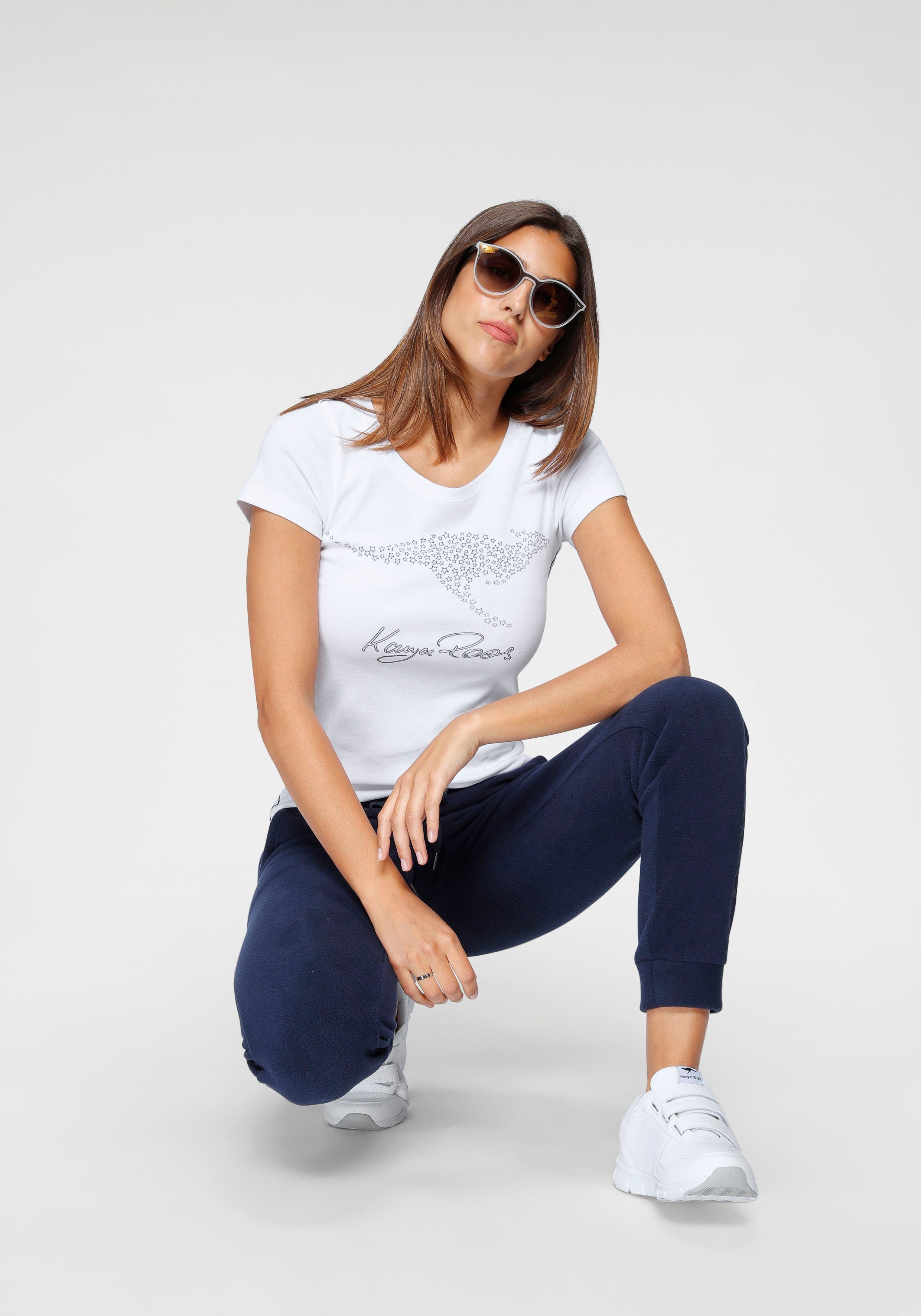 KangaROOS T-shirt Korte mouwen, zeer figuurvolgende pasvorm
