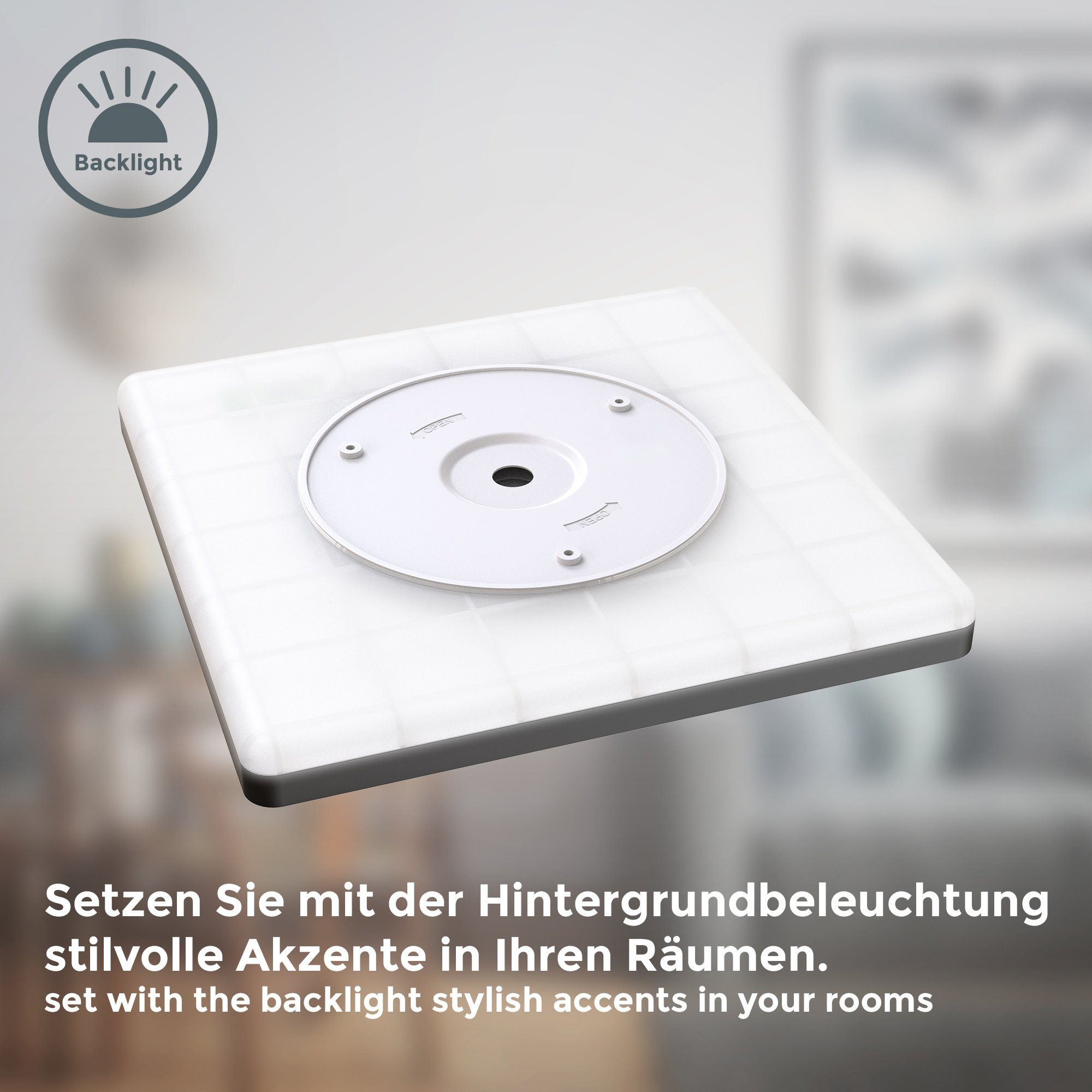 B.K.Licht Scherm Plafondlamp, 18 Watt, ultra-dun, indirect licht, neutraal wit