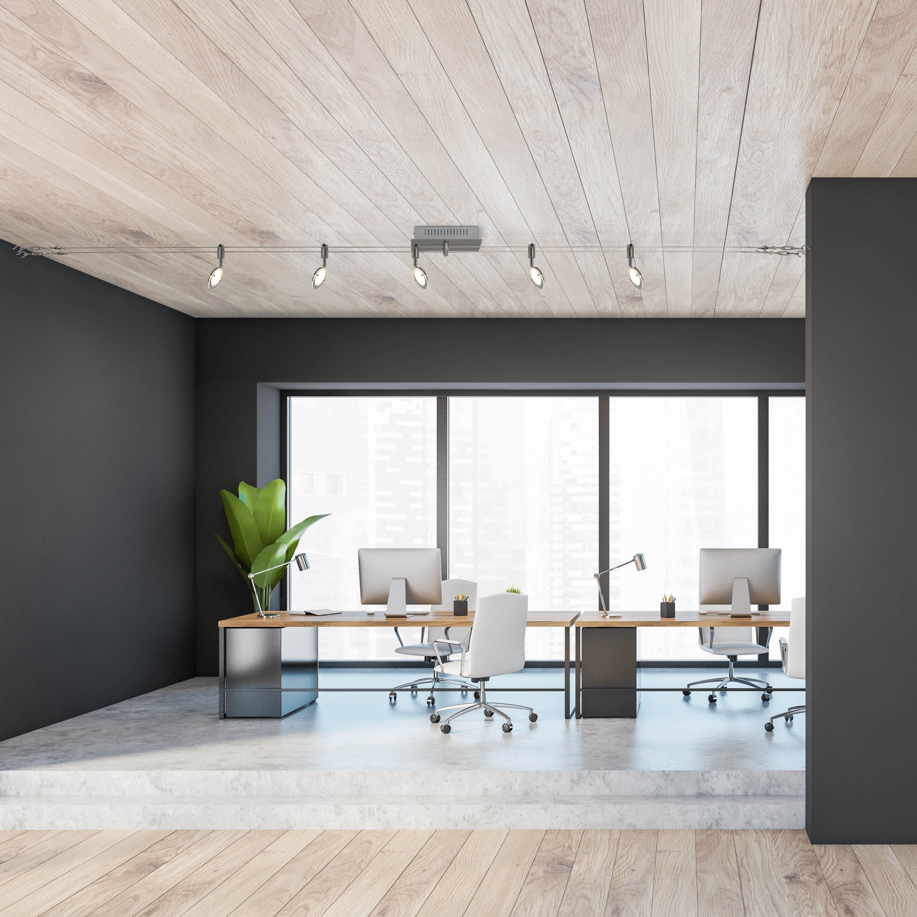 näve Led-plafondlamp TONY naar wens instelbaar, incl. 5x 4w led, energieklasse g (1 stuk)