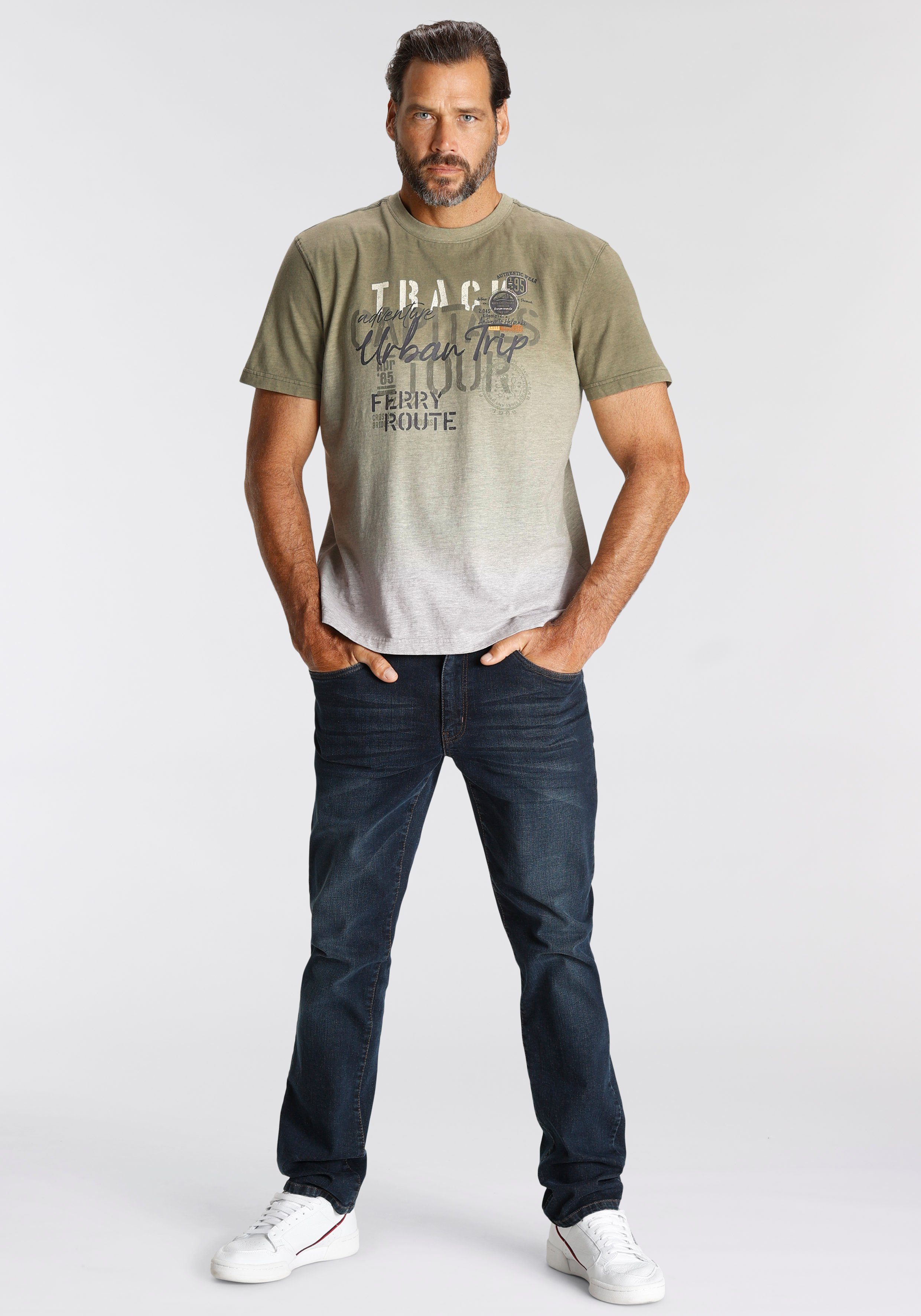 Man's World T-shirt Korte mouw, regular fit, bedrukte ontwerp, ronde hals