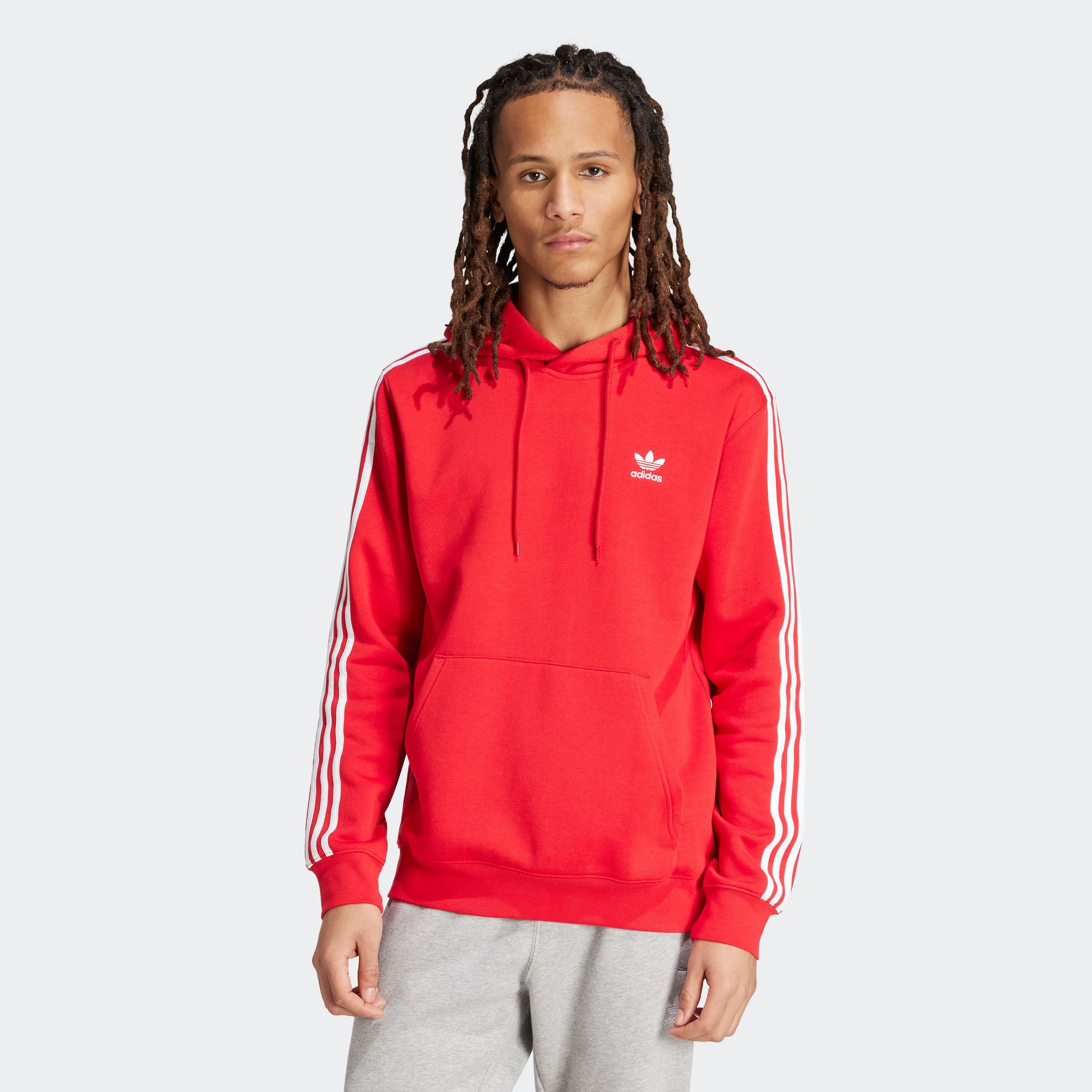adidas Originals Hoodie 3-STRIPES HOODY heren hoodies maat S rood