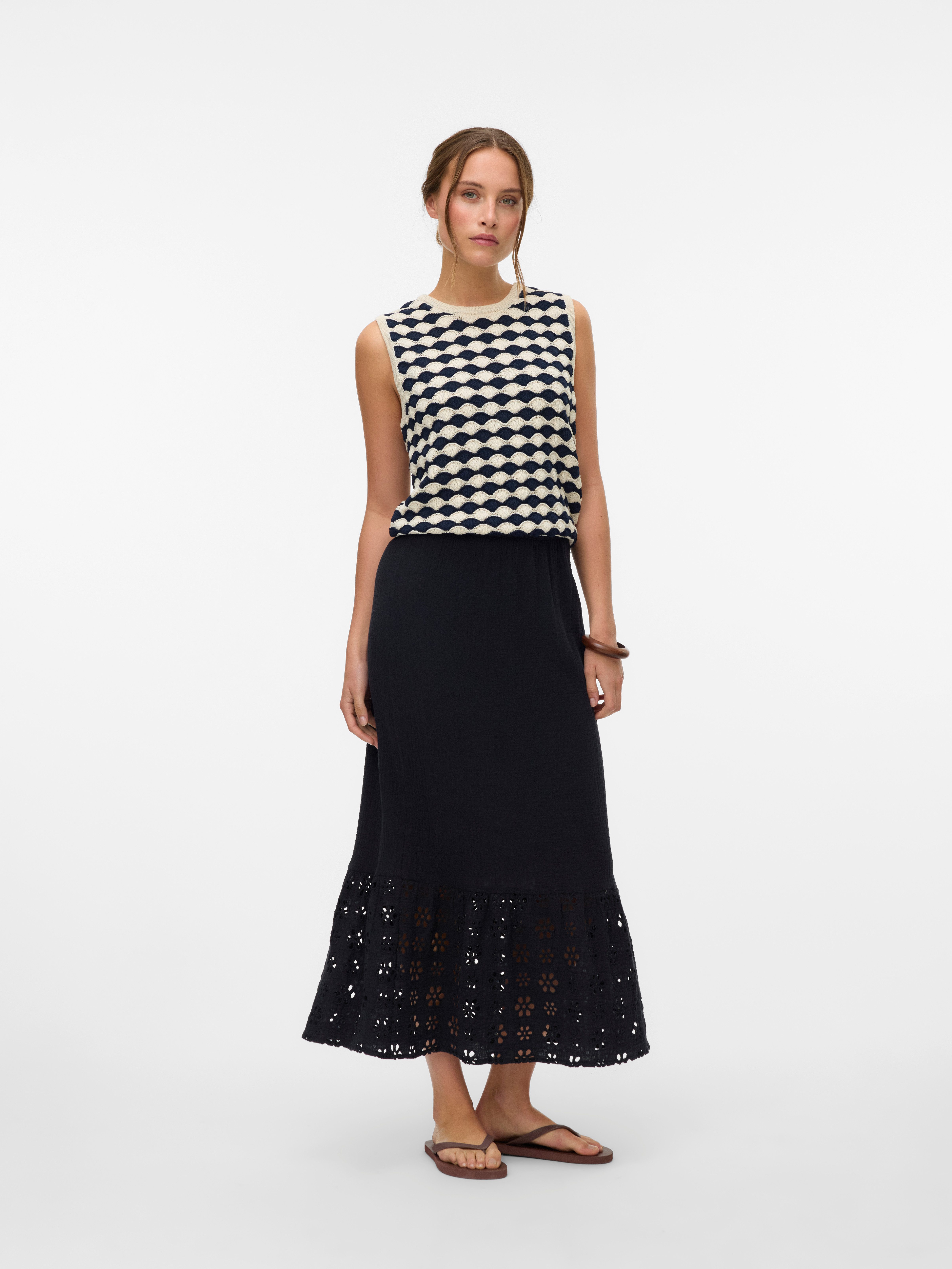 Vero Moda Maxirok VMNATALI HW ANCLE SKIRT WVN GA