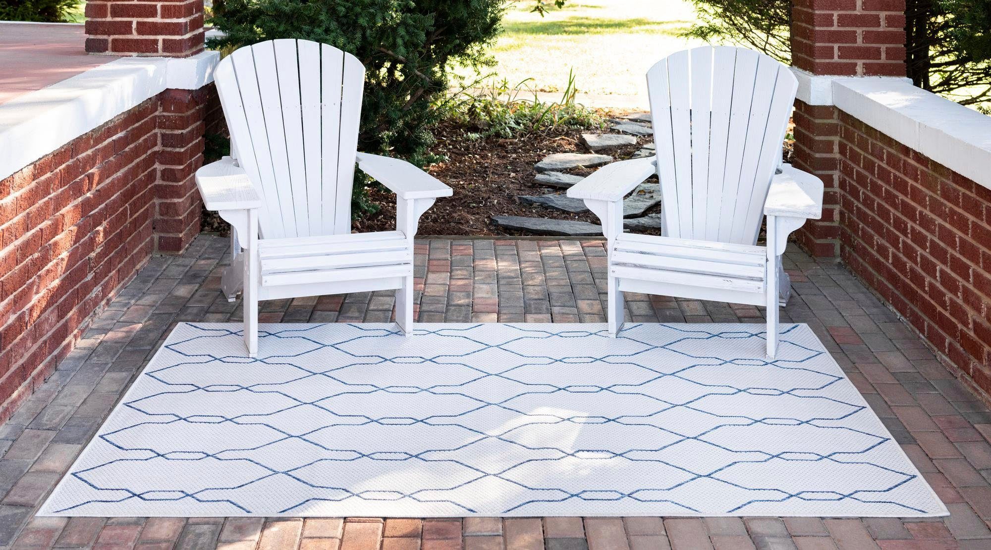 Myflair Möbel & Accessoires Vloerkleed Outdoor Kruisen, MAGAZIJNOPRUIMING! Platweefsel, geschikt voor binnen en buiten