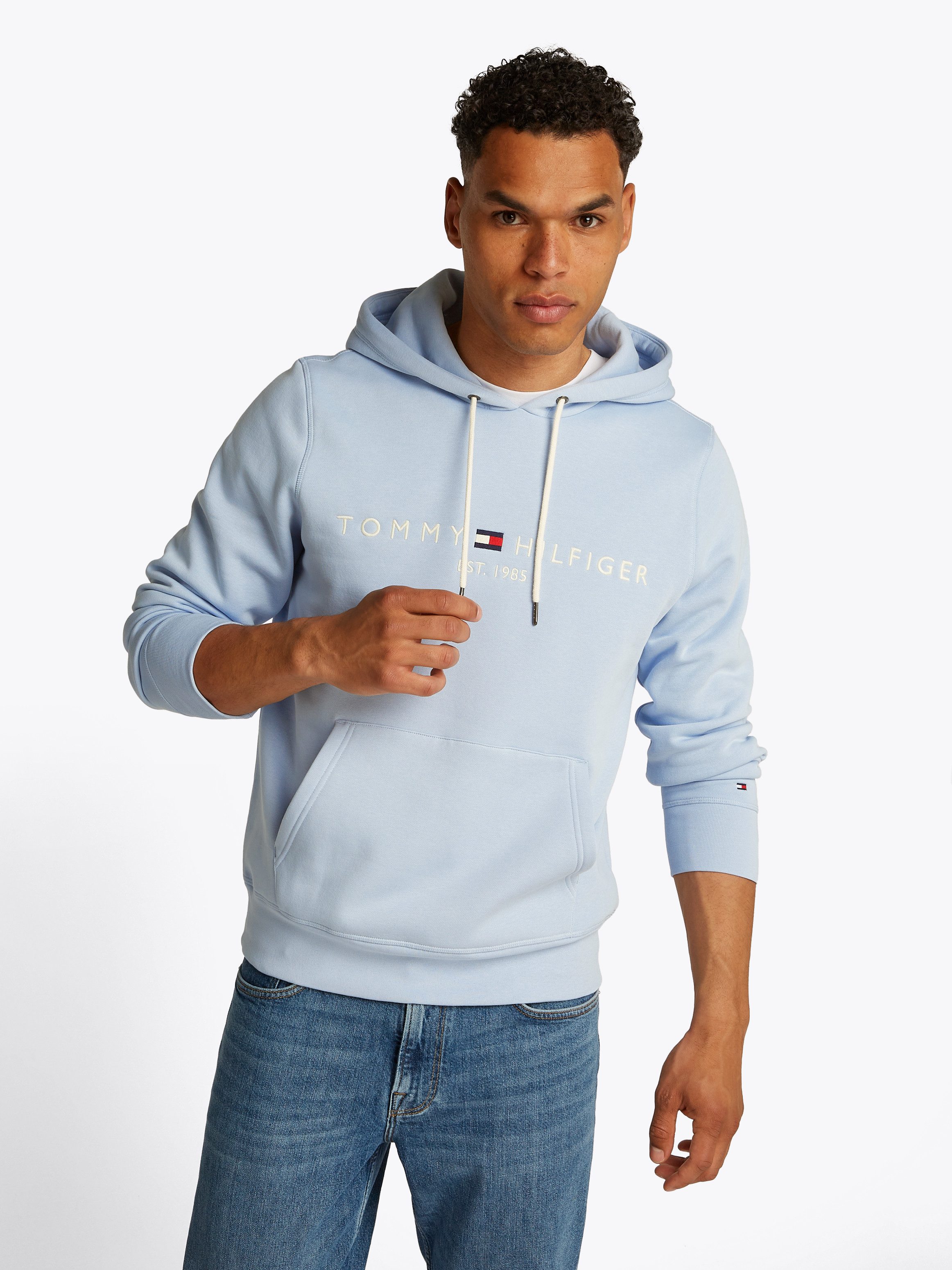 Tommy Hilfiger Hoodie TOMMY LOGO HOODY met capuchon en kangoeroezak