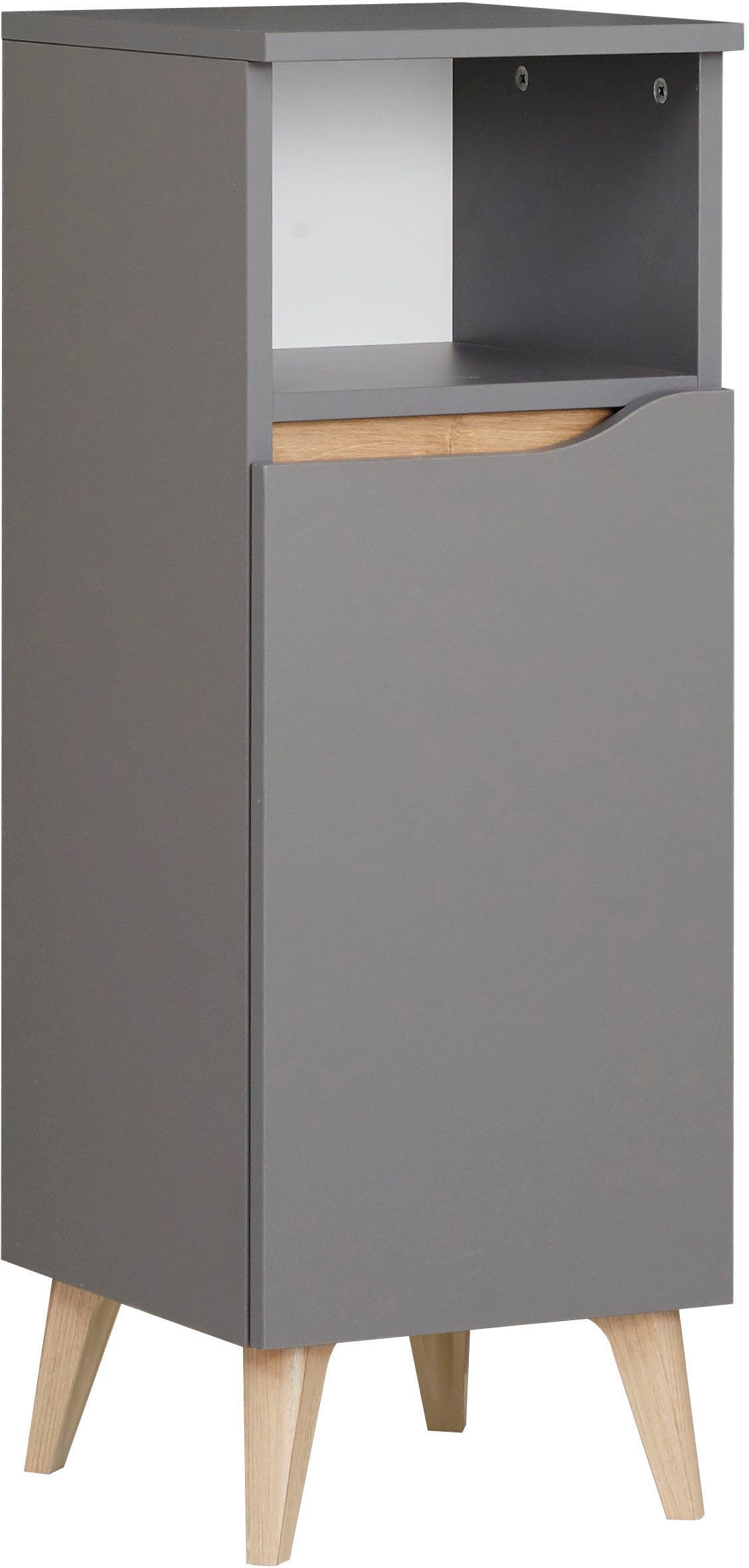 Saphir Badkamerserie Quickset 5-delig, wastafelonderkast met led-spiegelkast Halfhoge kast, onderkast, hangkast, incl. deurdemper, 9 deuren (6-delig)