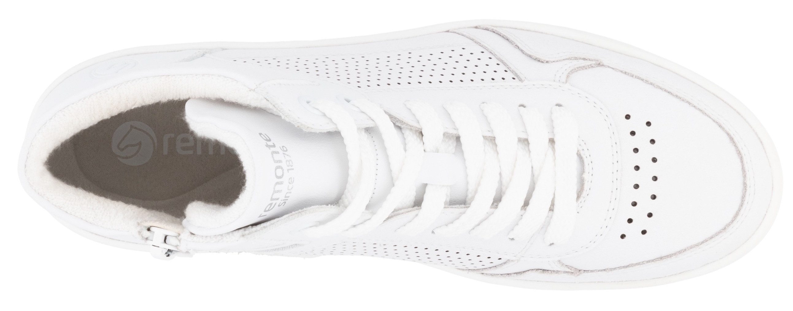 Remonte Plateausneakers , vrijetijdsschoen, veterschoen, high top sneaker met contrasterende afwerking