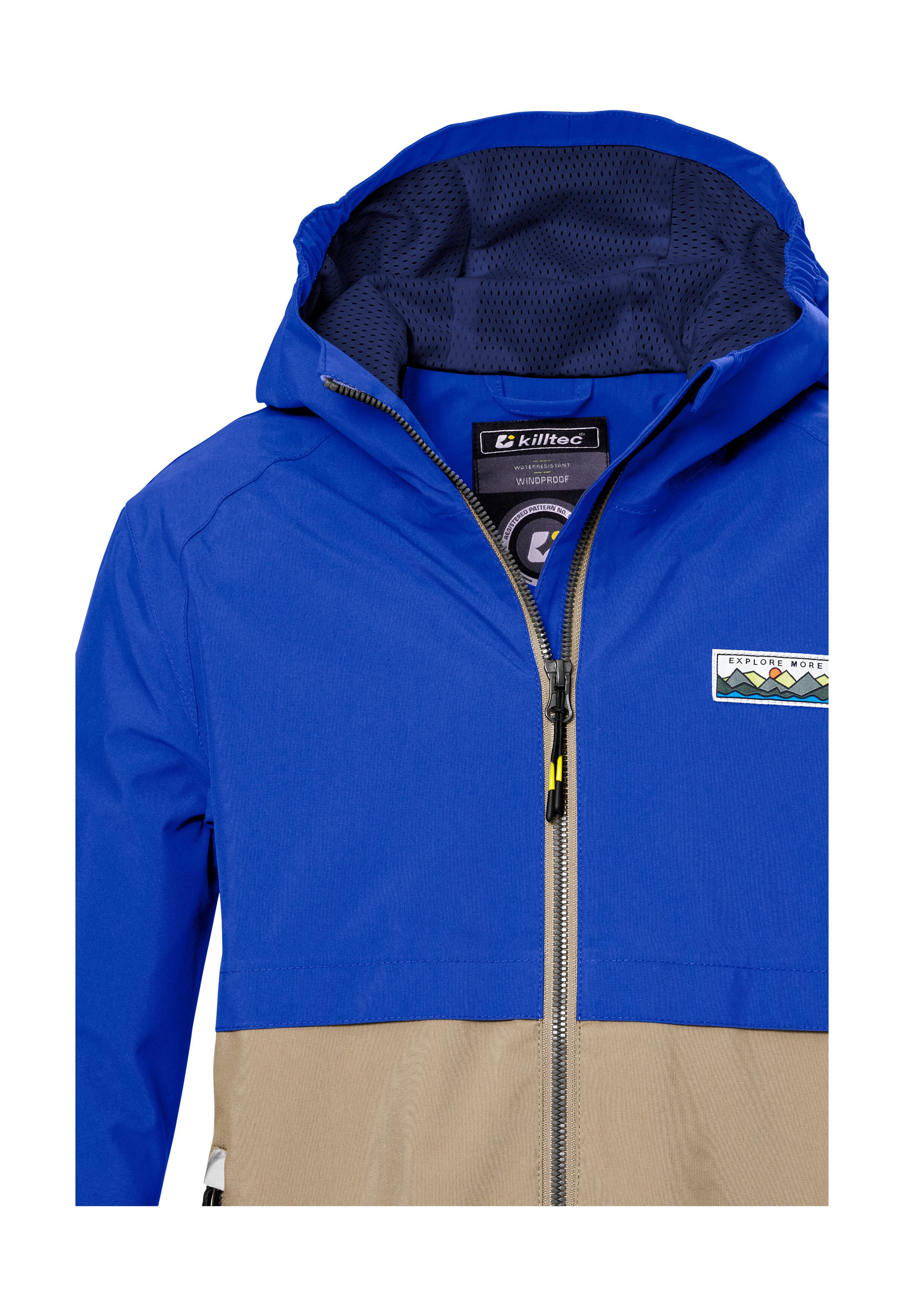 Killtec Functioneel jack KOS 141 BYS JCKT Waterdichte kinderjas, colourblock, reflecterend, PFAS-vrij