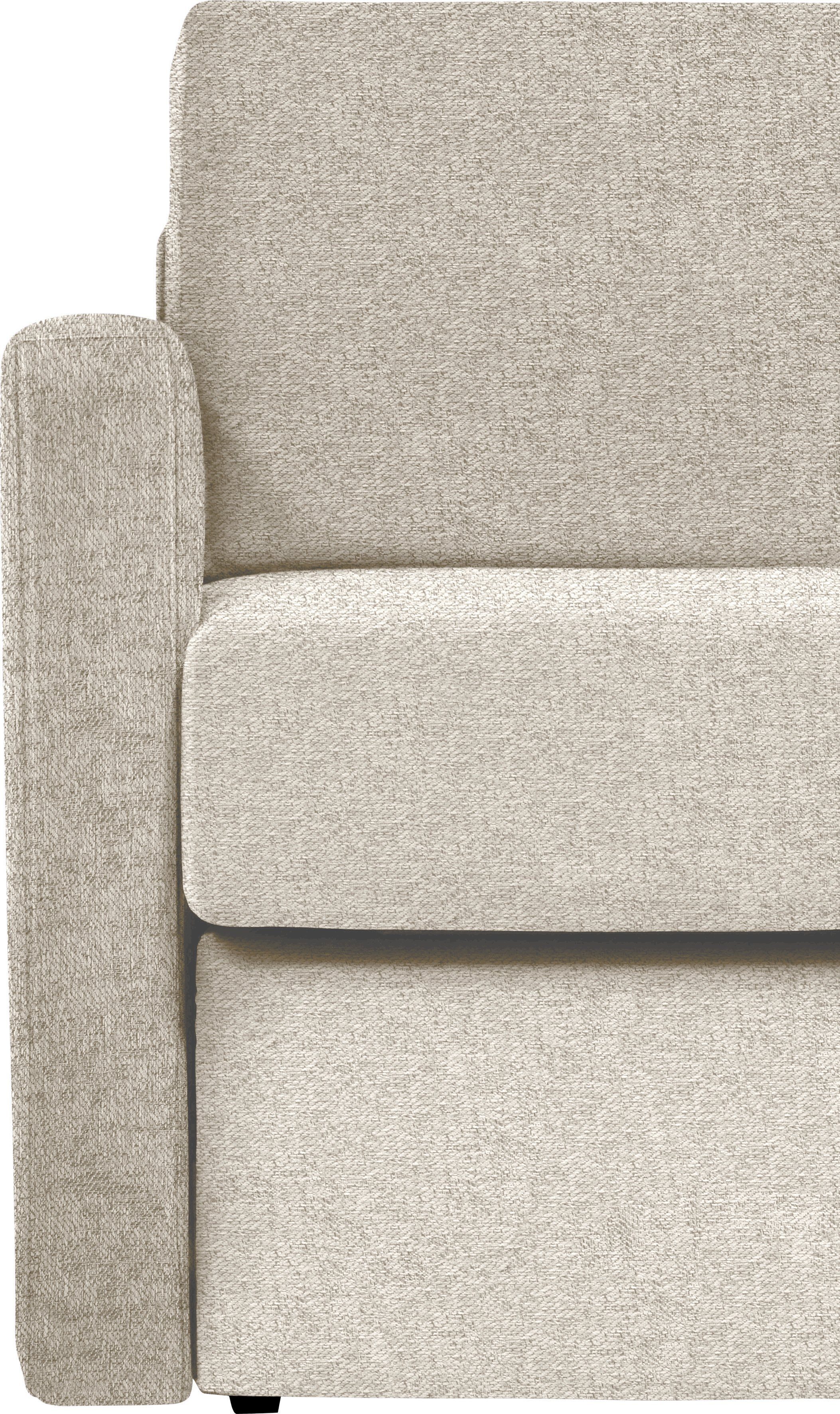 Places of Style Slaapbank GOLDPOINT hoekbank 264 cm, ligoppervlak (140/200 cm), L-vorm, Slaapfunctie, Bonell-binnenveringsmatras en volwaardige bedfunctie