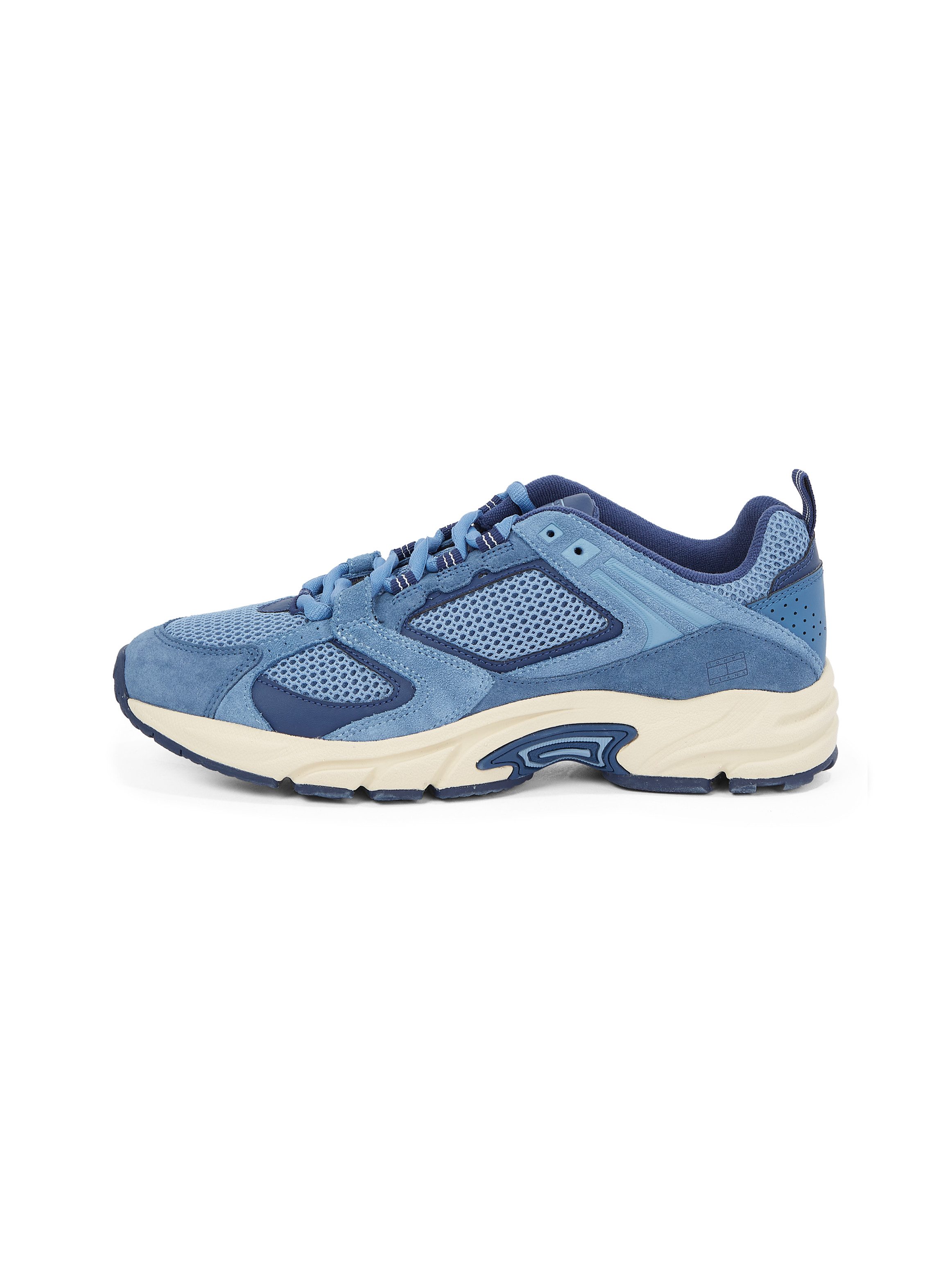 TOMMY JEANS Sneakers met sleehak ARCHIVE'97 , vrijetijdsschoen, halfschoen, veterschoen in lichte materiaalmix