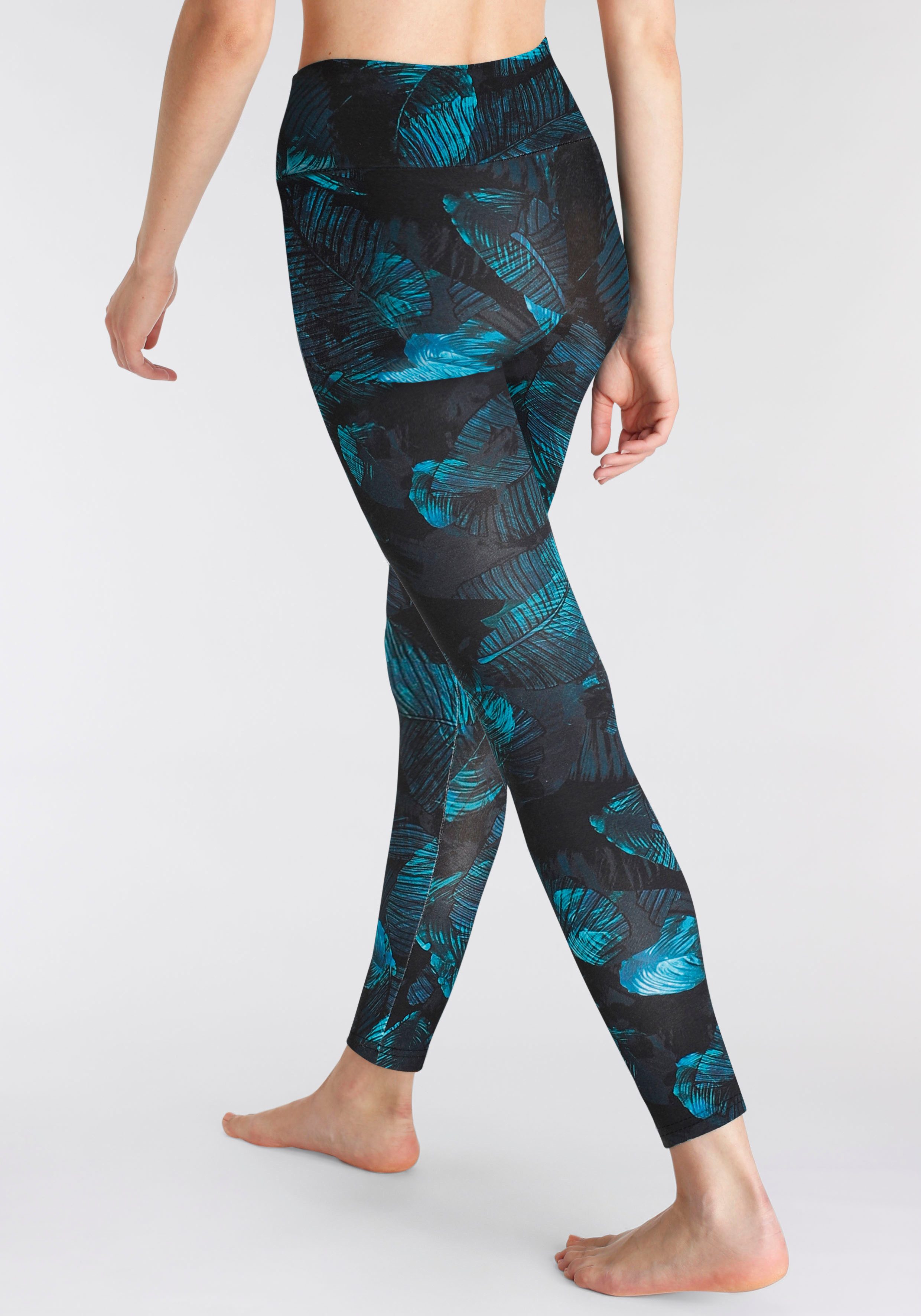 H.I.S Legging met tropische palmprint, loungewear