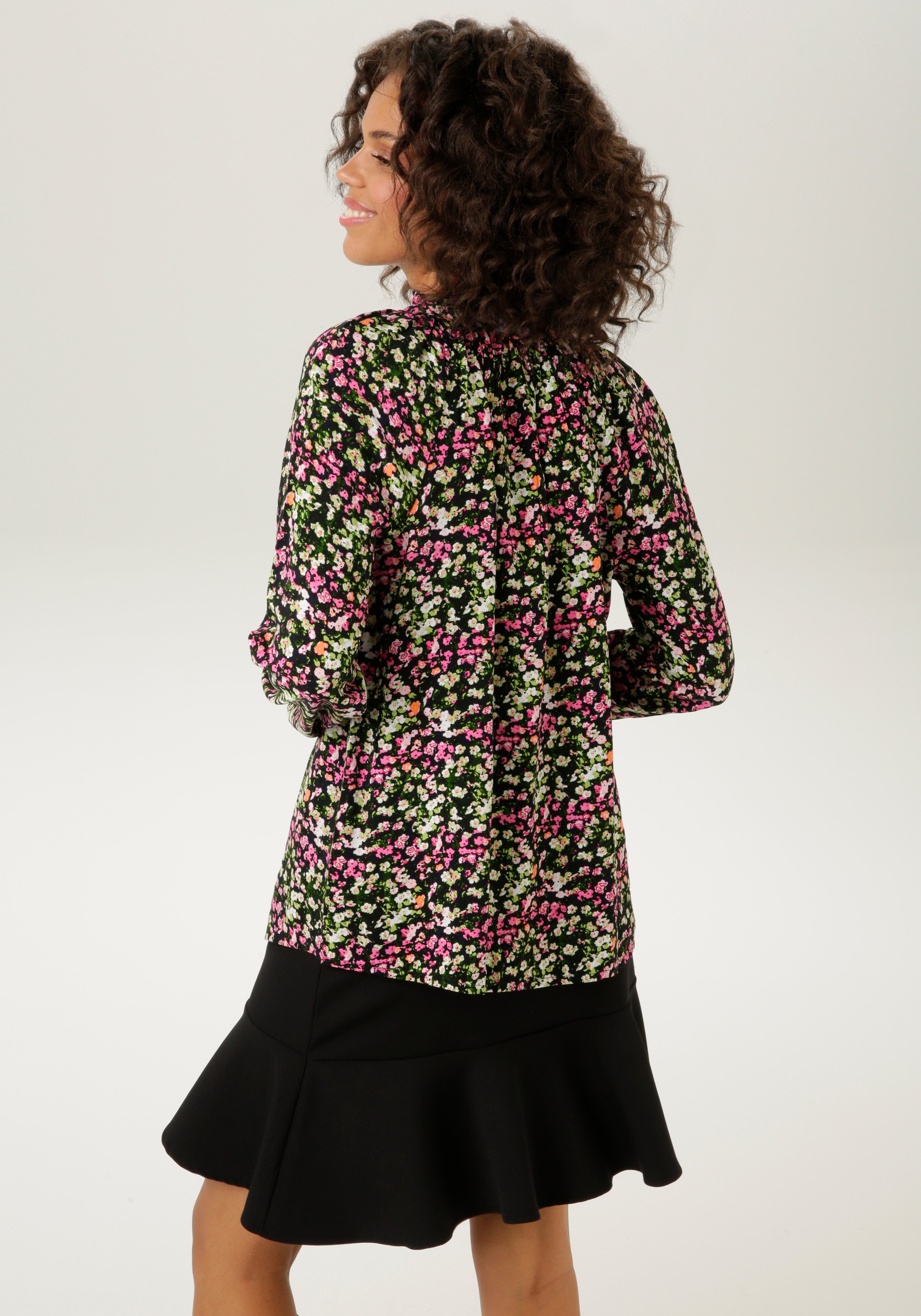 Aniston CASUAL Blouse zonder sluiting met kleurrijke bloemenprint