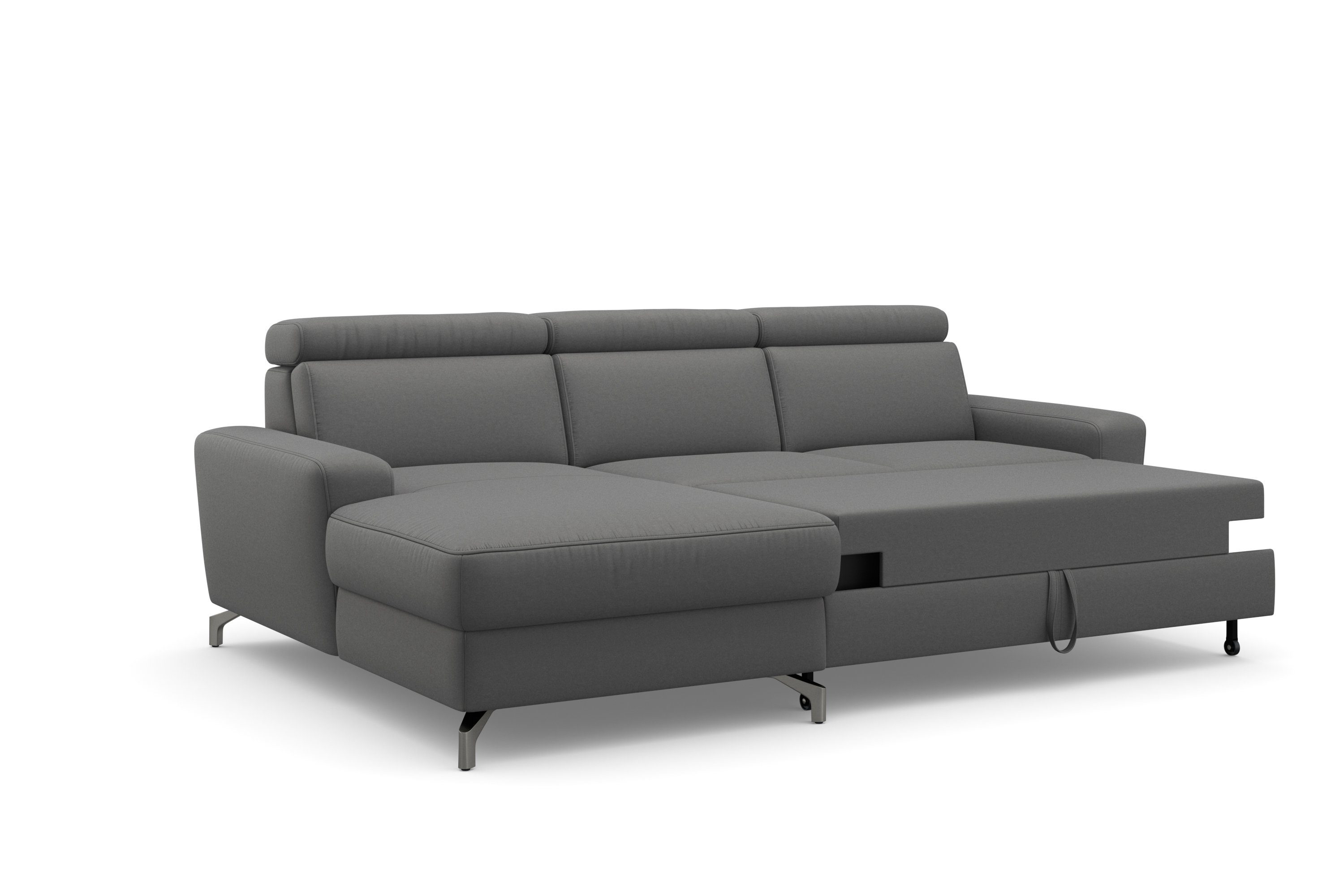 sit&more Hoekbank Scarlett L-vorm met verstelbare hoofdsteun, naar keuze met slaapfunctie, bedkist