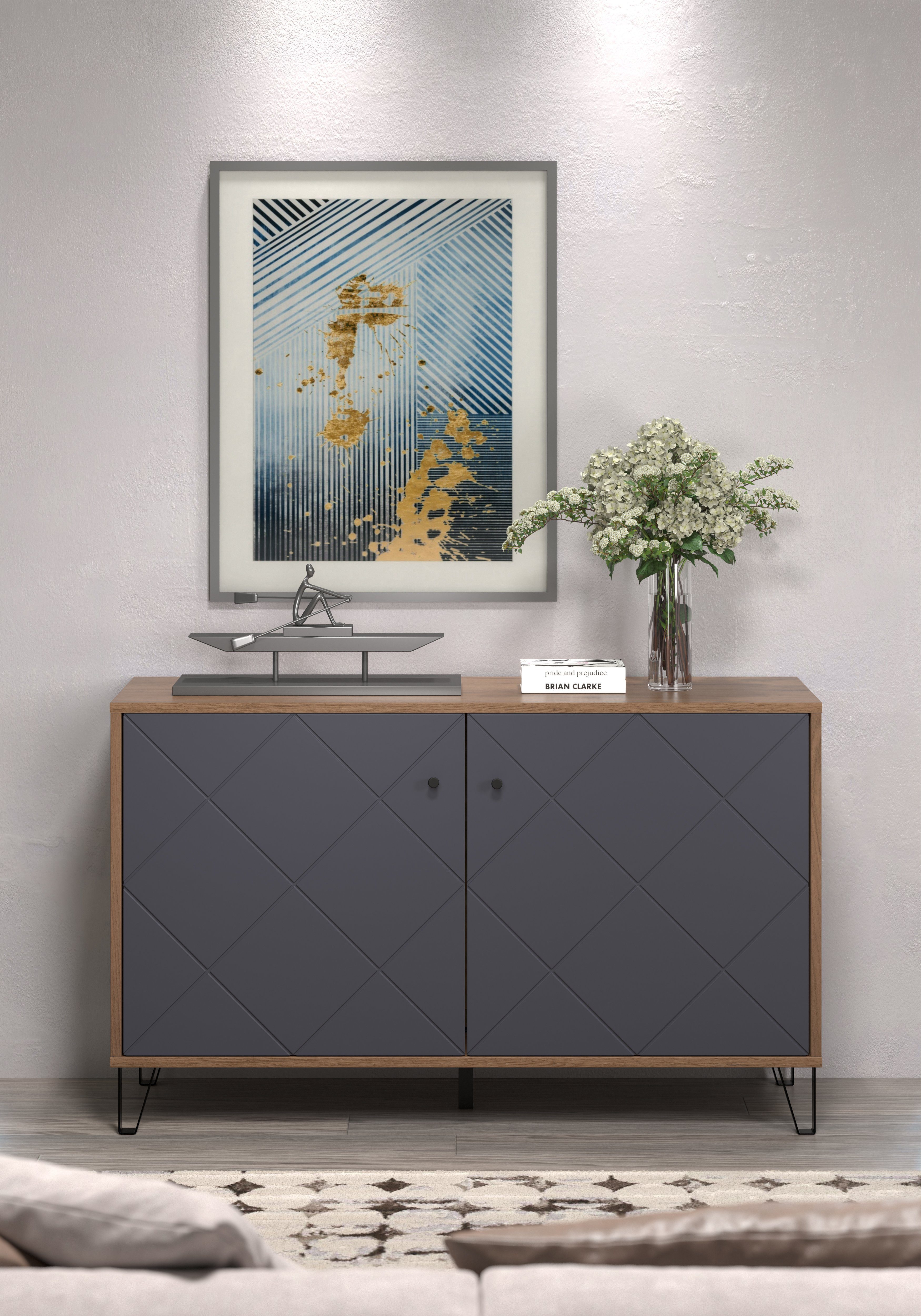 Places of Style Dressoir MOLVENO opvallend design met gestructureerde fronten, soft-closetechniek (1 stuk)