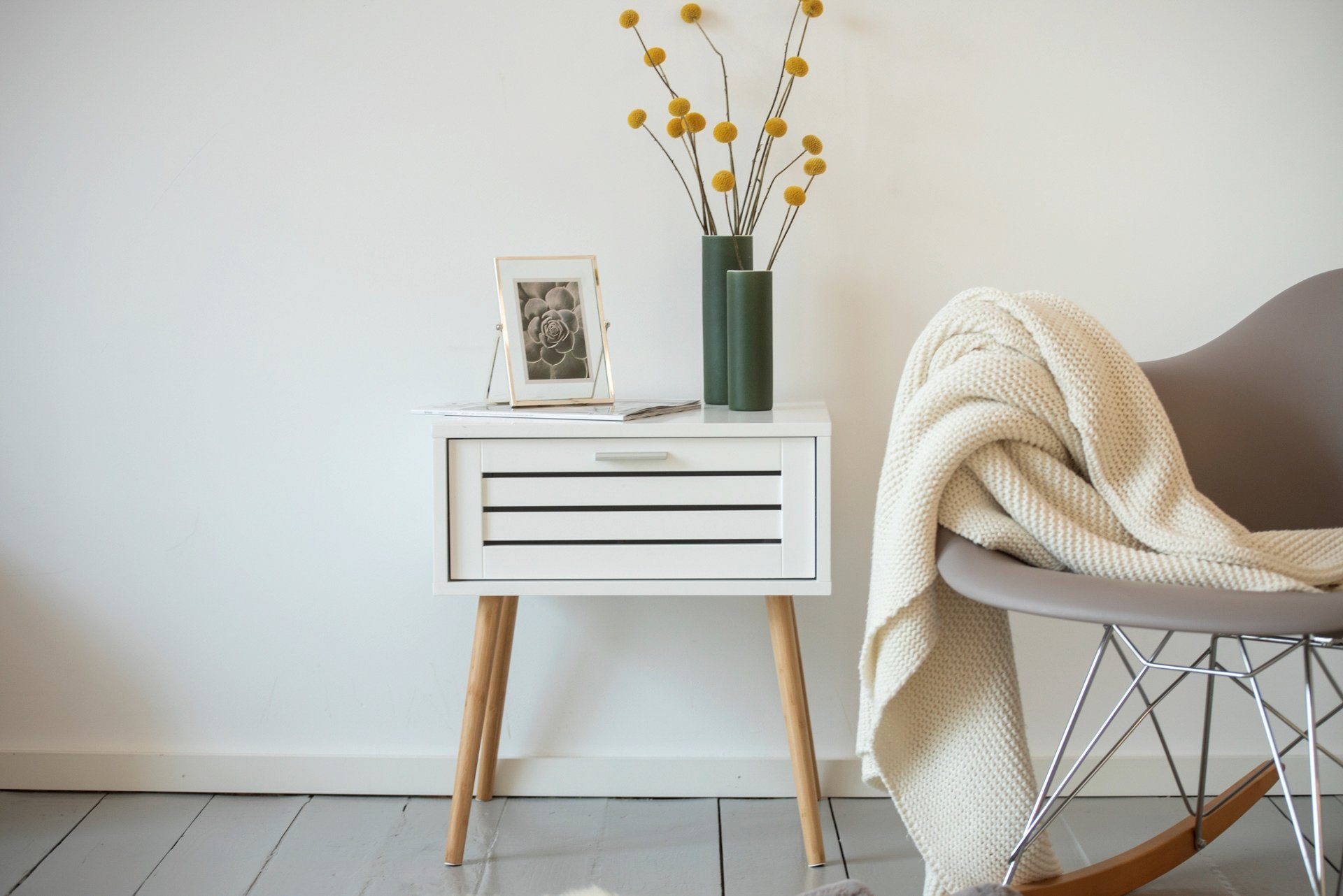 WENKO Bijzettafel Finja BxDxH: 45x38x50 cm, gemaakt van bamboe