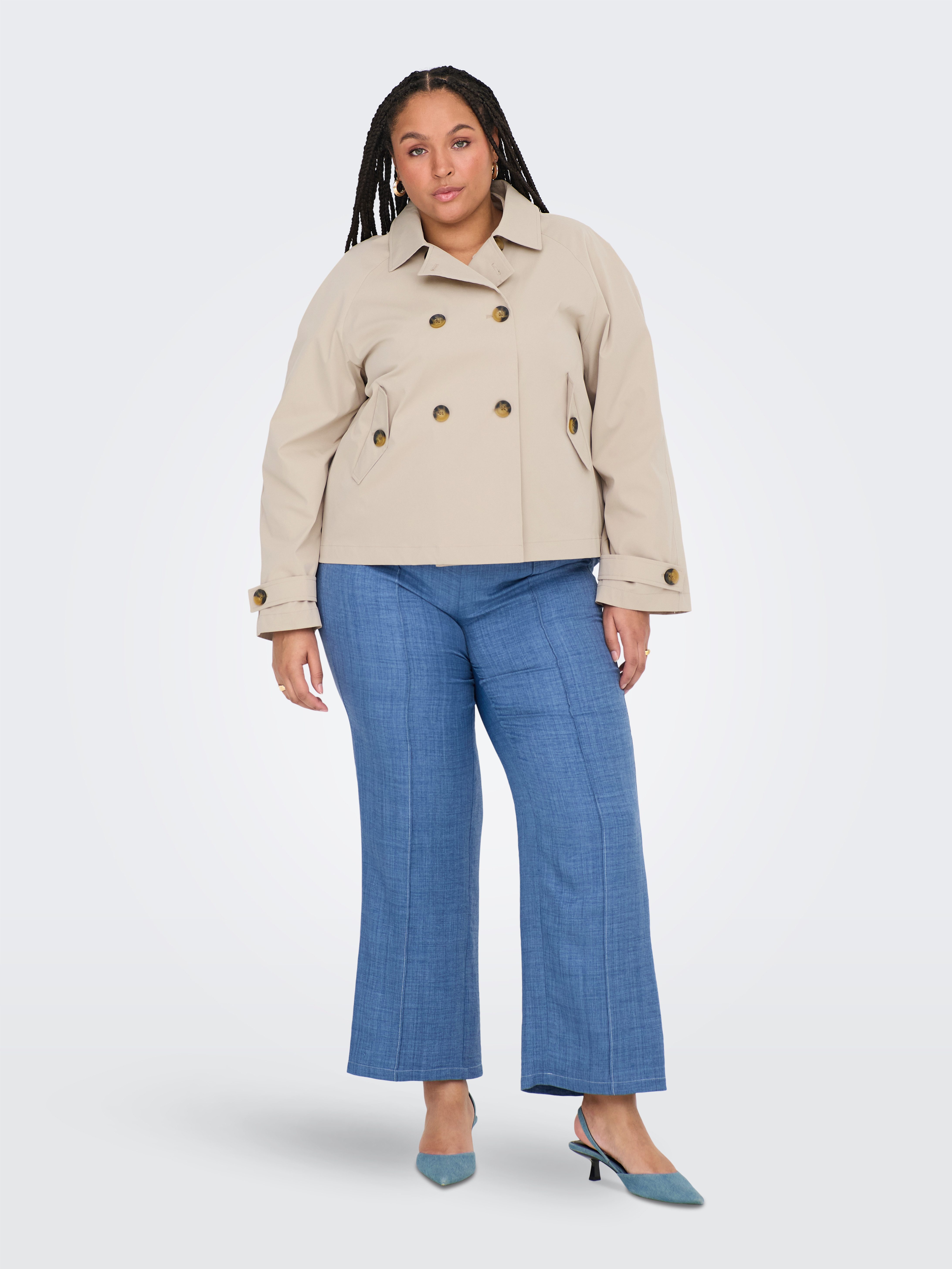 ONLY CARMAKOMA Kort jack CARAPRIL LIFE SHORT TRENCHCOAT OTW NOOS