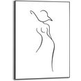 reinders! wanddecoratie ingelijste print silhouet vrouw - abstract - pentekening - modern (1 stuk) wit