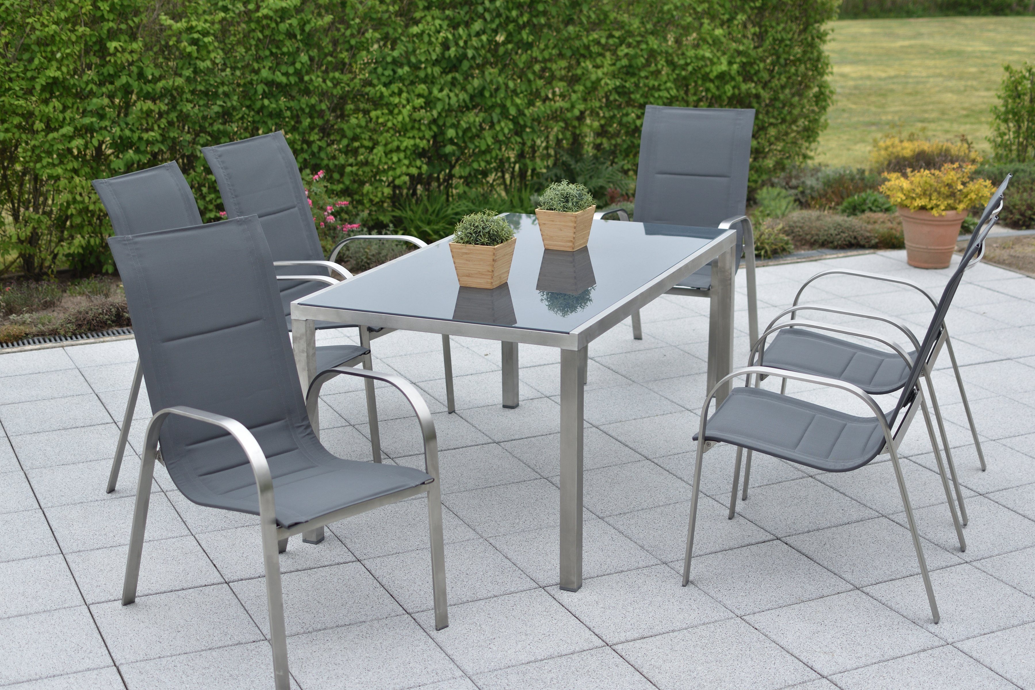 MERXX Tuin-eethoek Lucca tuinsets grijs
