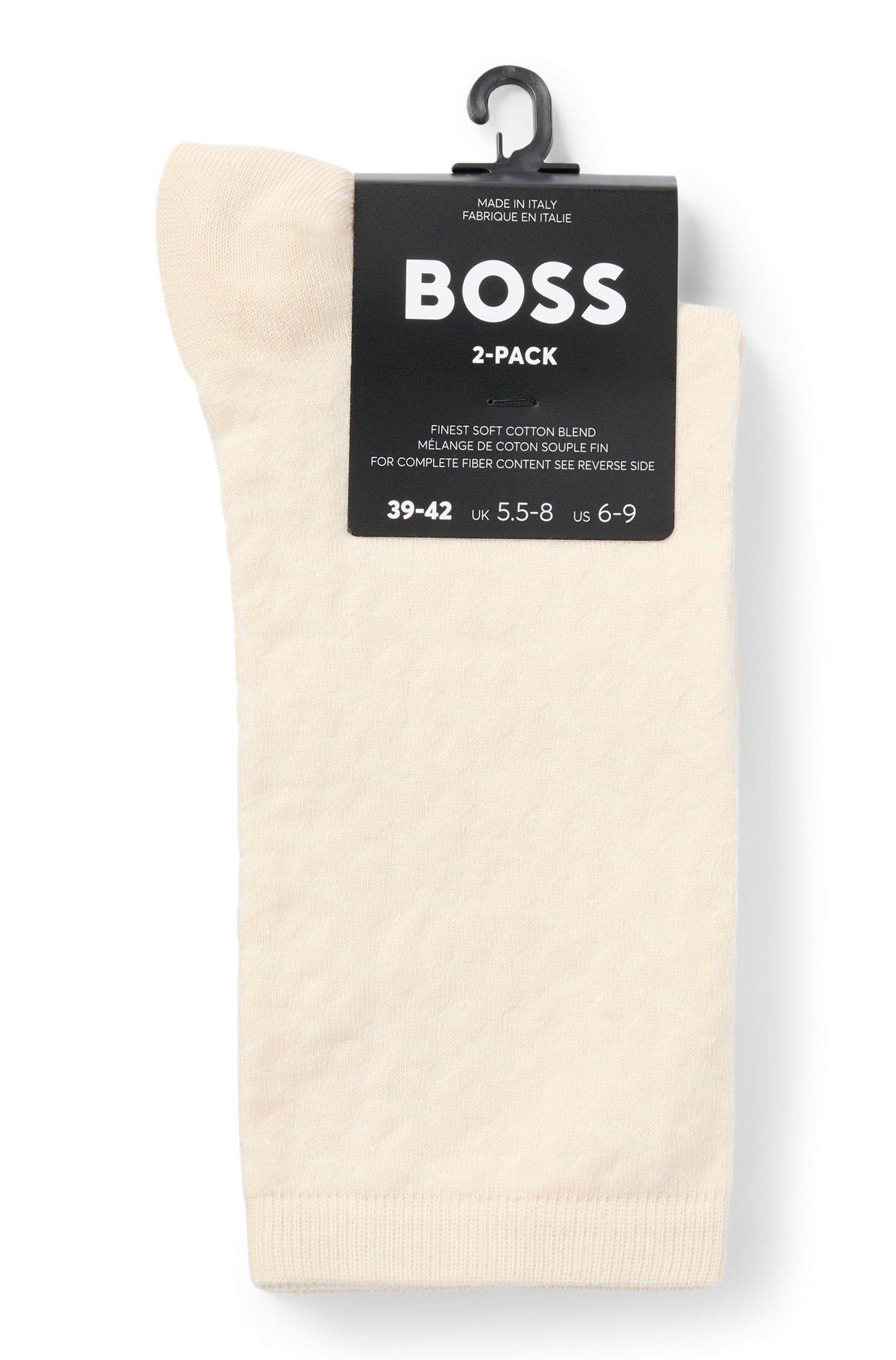 BOSS Vrijetijdssokken 2P RS Monogram CC van zachte katoenmix (2 paar, Set van 2)