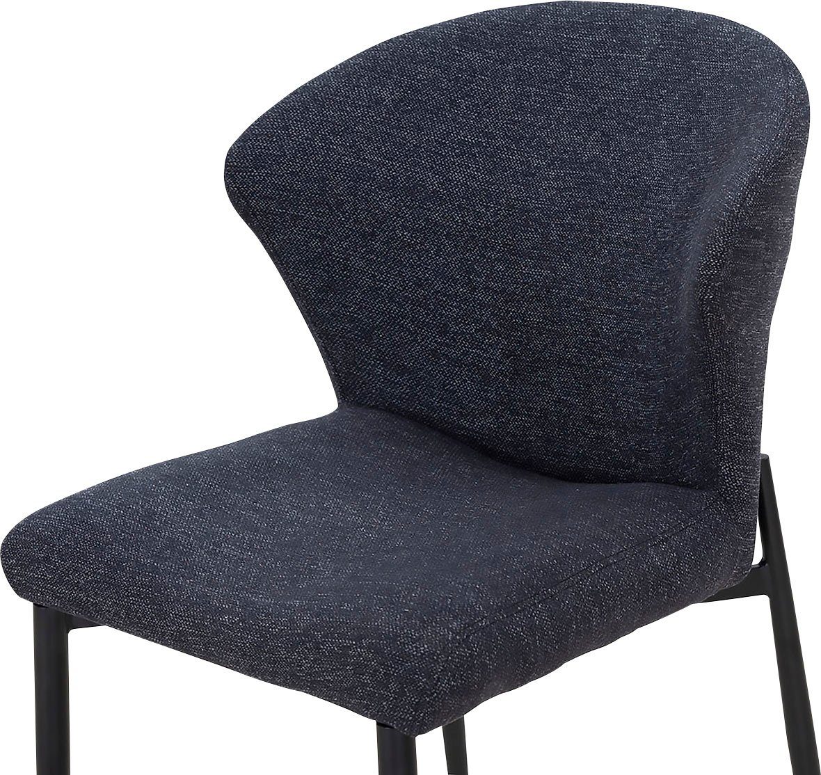 SalesFever Eetkamerstoel Dallas set van 2 met metalen frame, b 63, h 87, d 56 cm (set, 2 stuks)