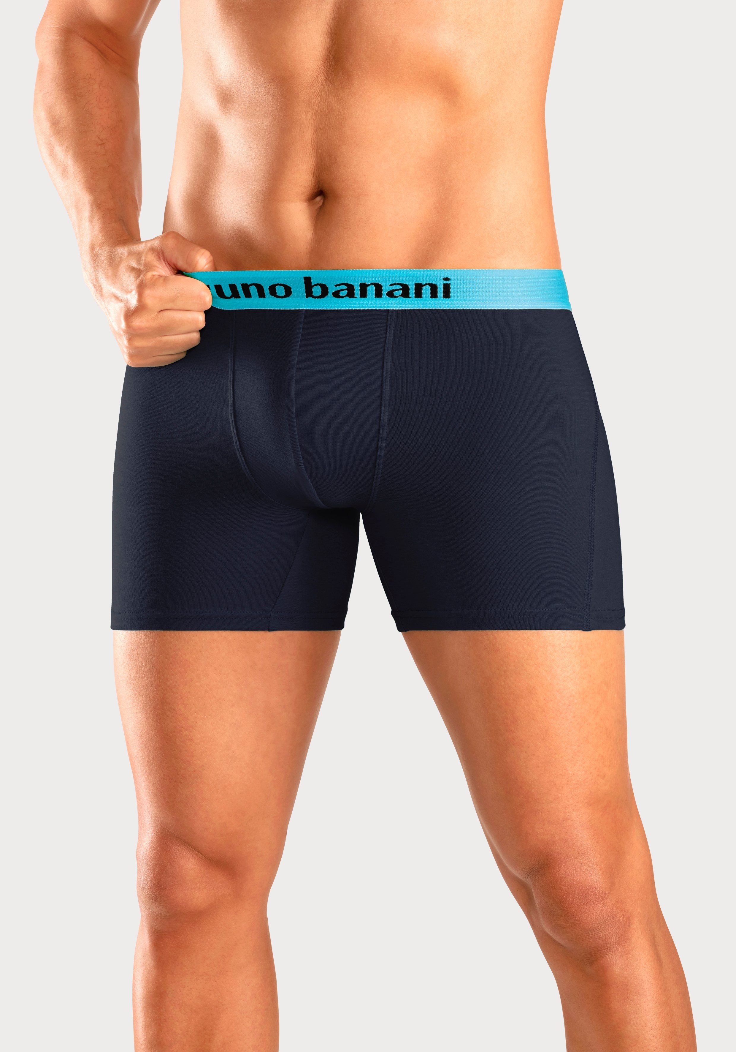 Bruno Banani Boxershort voor heren met langere pijpen en opvallende logo-tailleband (set, 4 stuks)