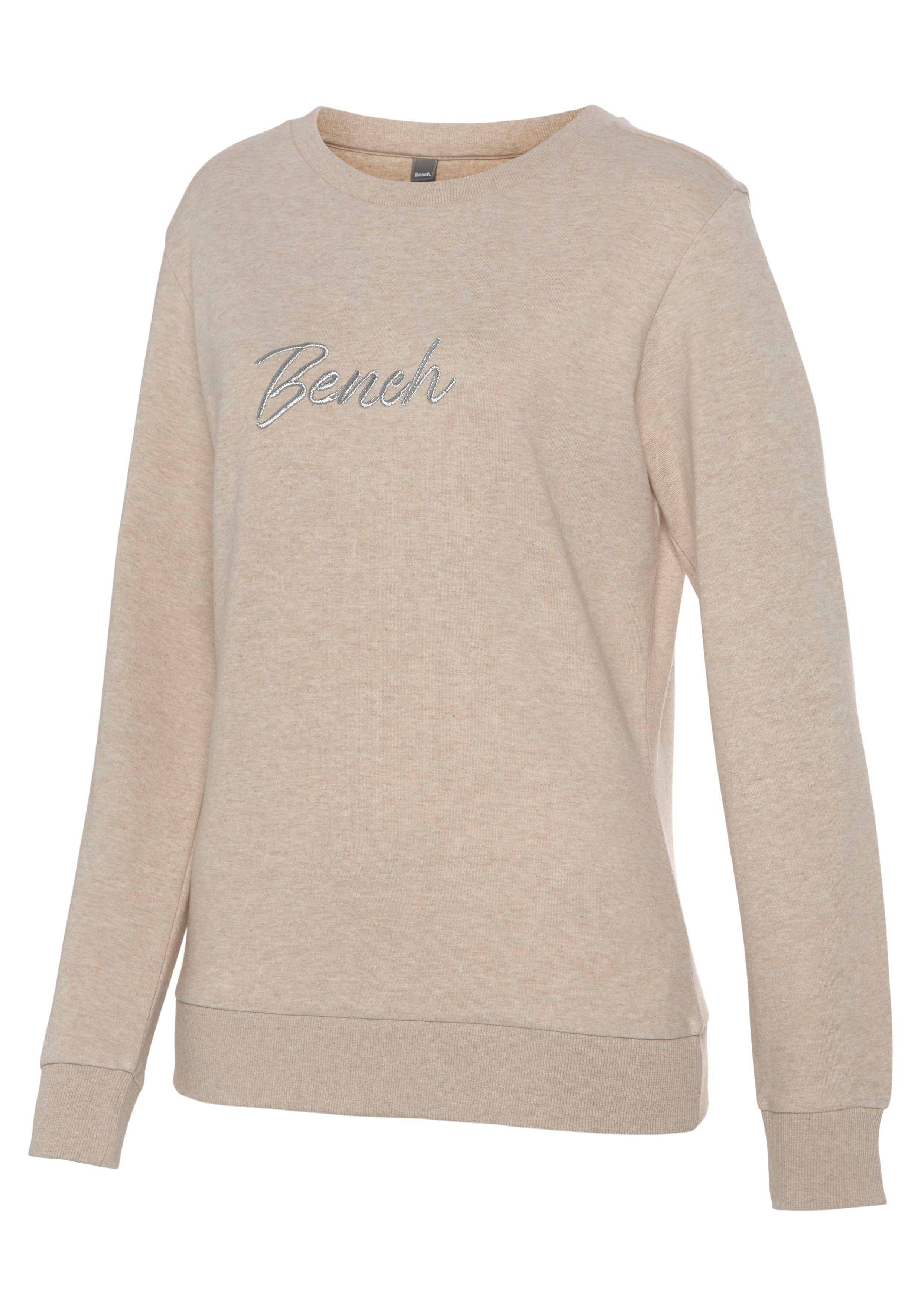 Bench. Loungewear Sweatshirt Loungeshirt met glanzende logo-borduurwerk, loungewear