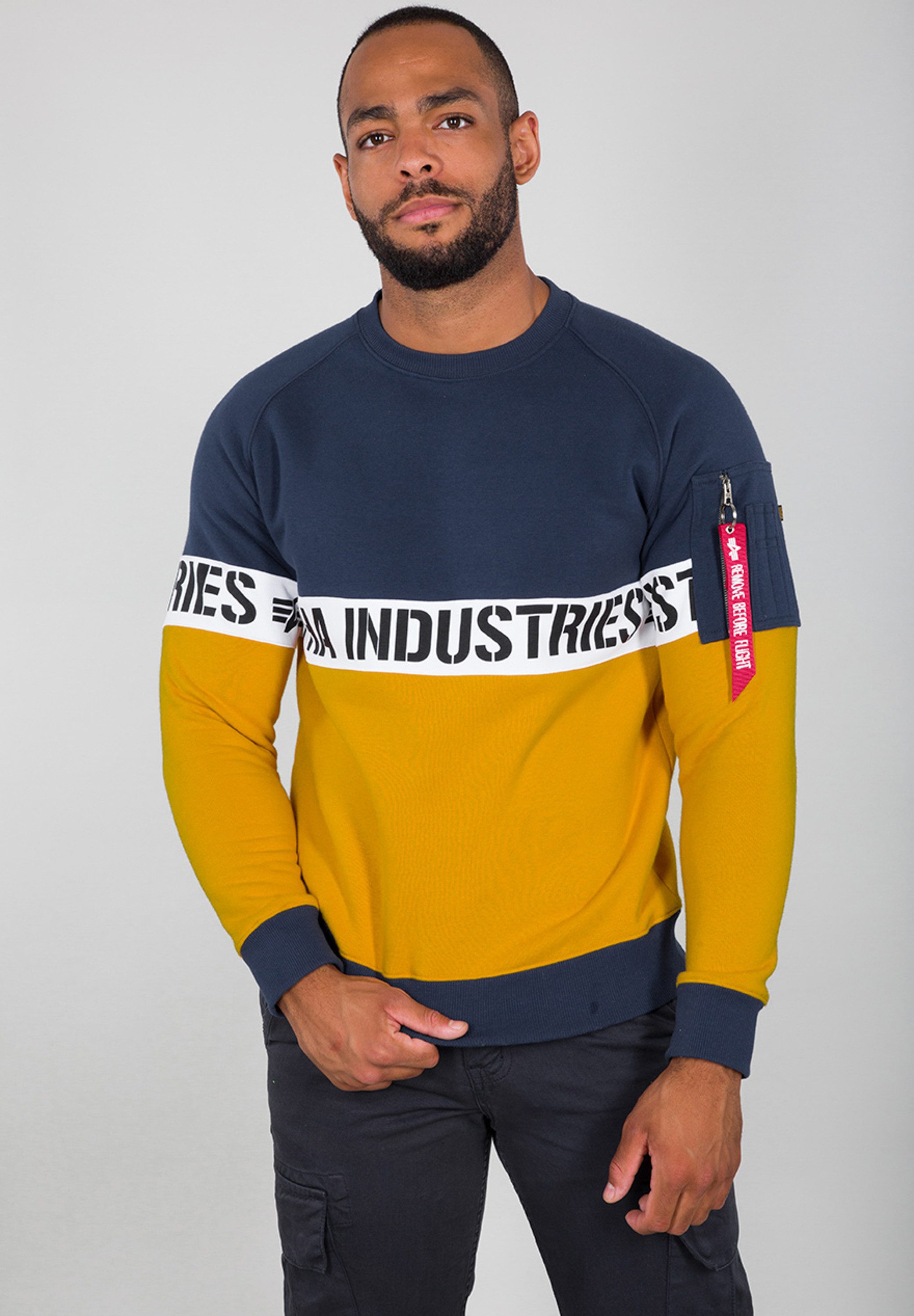 Alpha Industries Sweater Men Sweatshirts AI Stripe Sweater