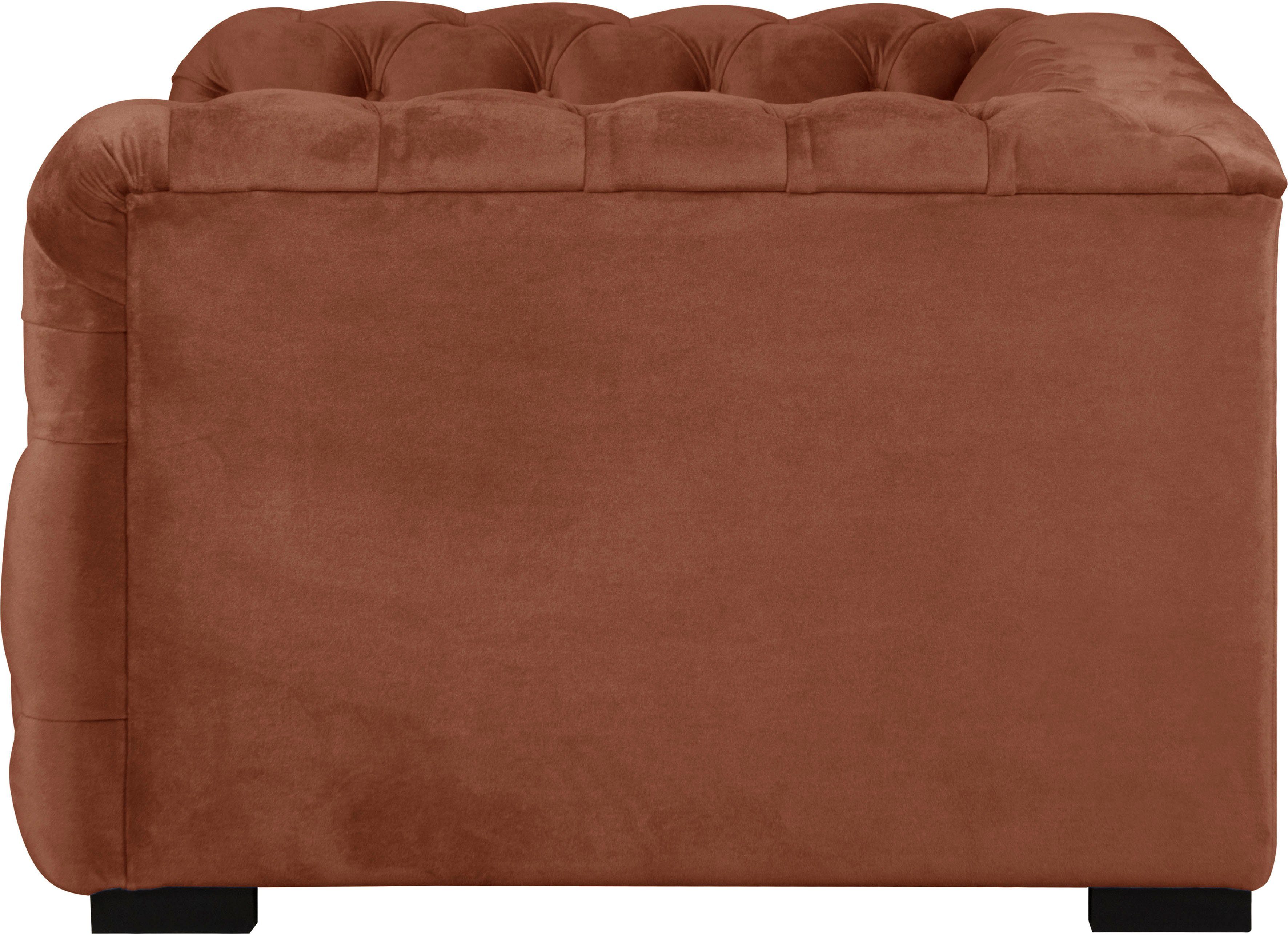 Guido Maria Kretschmer Home&Living Chesterfield-fauteuil Kalina stoel klassieke chesterfield knoopdetails, zeer hoogwaardige afwerking