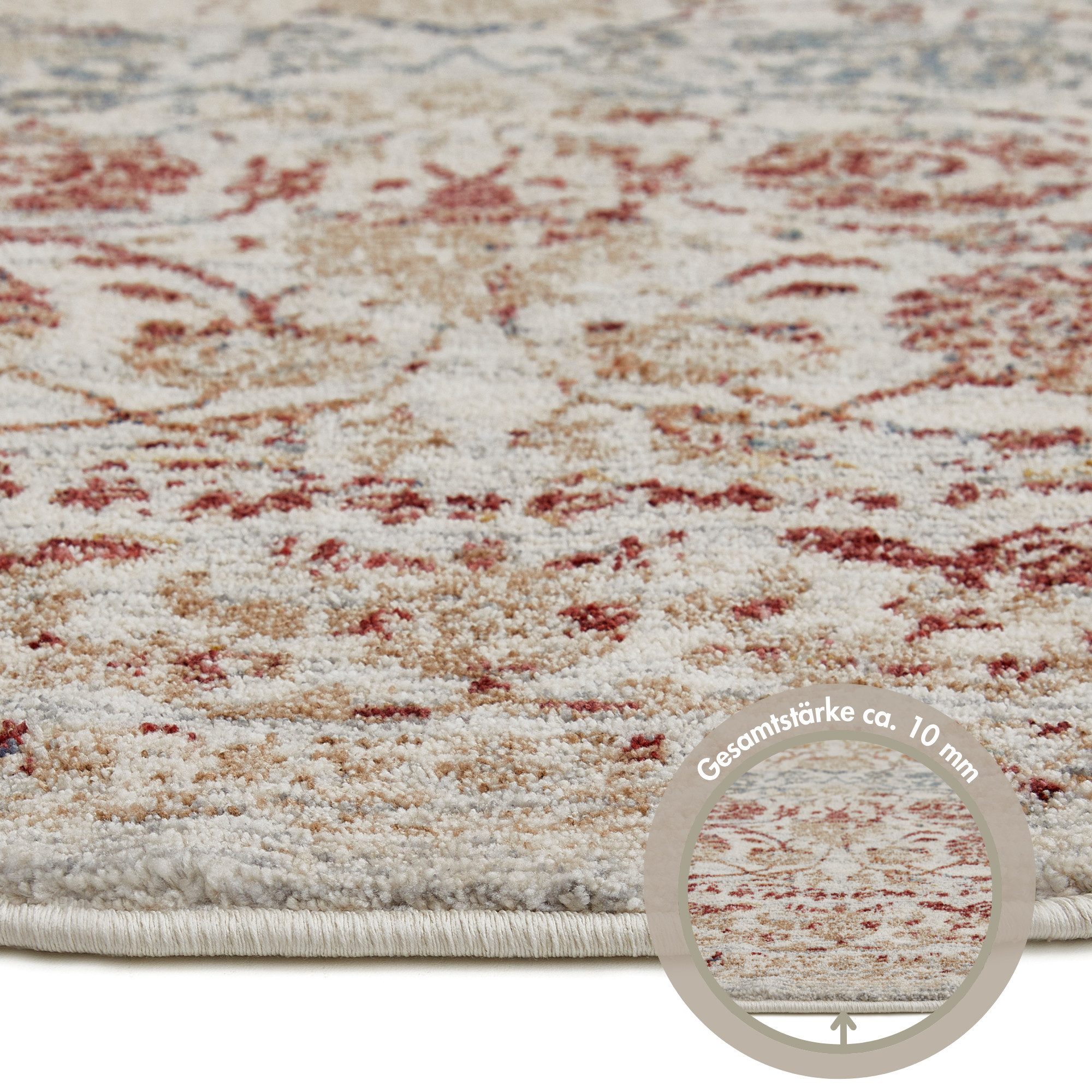 LUXOR living Vloerkleed Rocco Vintage-look, bloemig ontwerp, woonkamer, slaapkamer