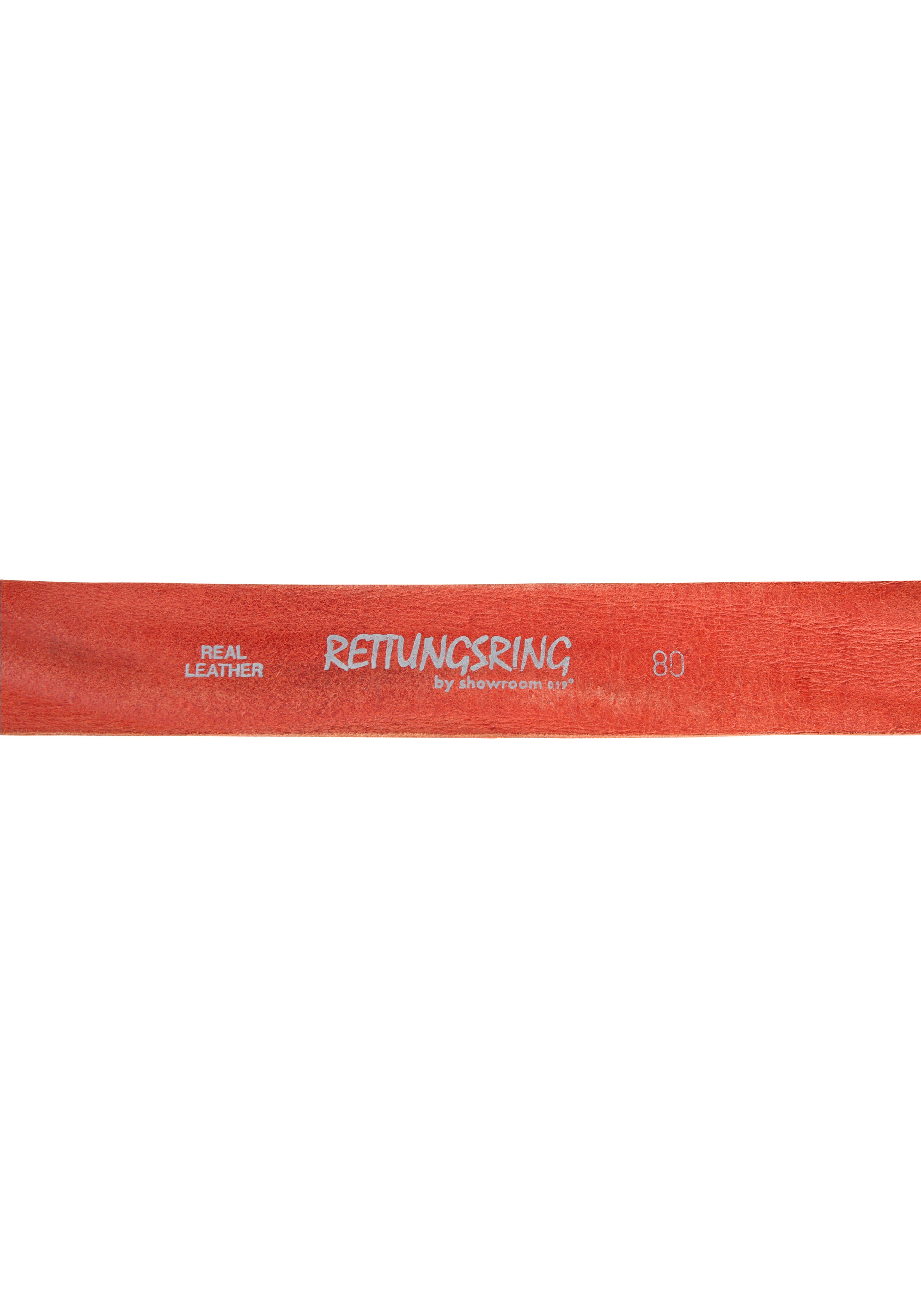 RETTUNGSRING by showroom 019° Leren riem met verwisselbare sluiting "hart ovaal"