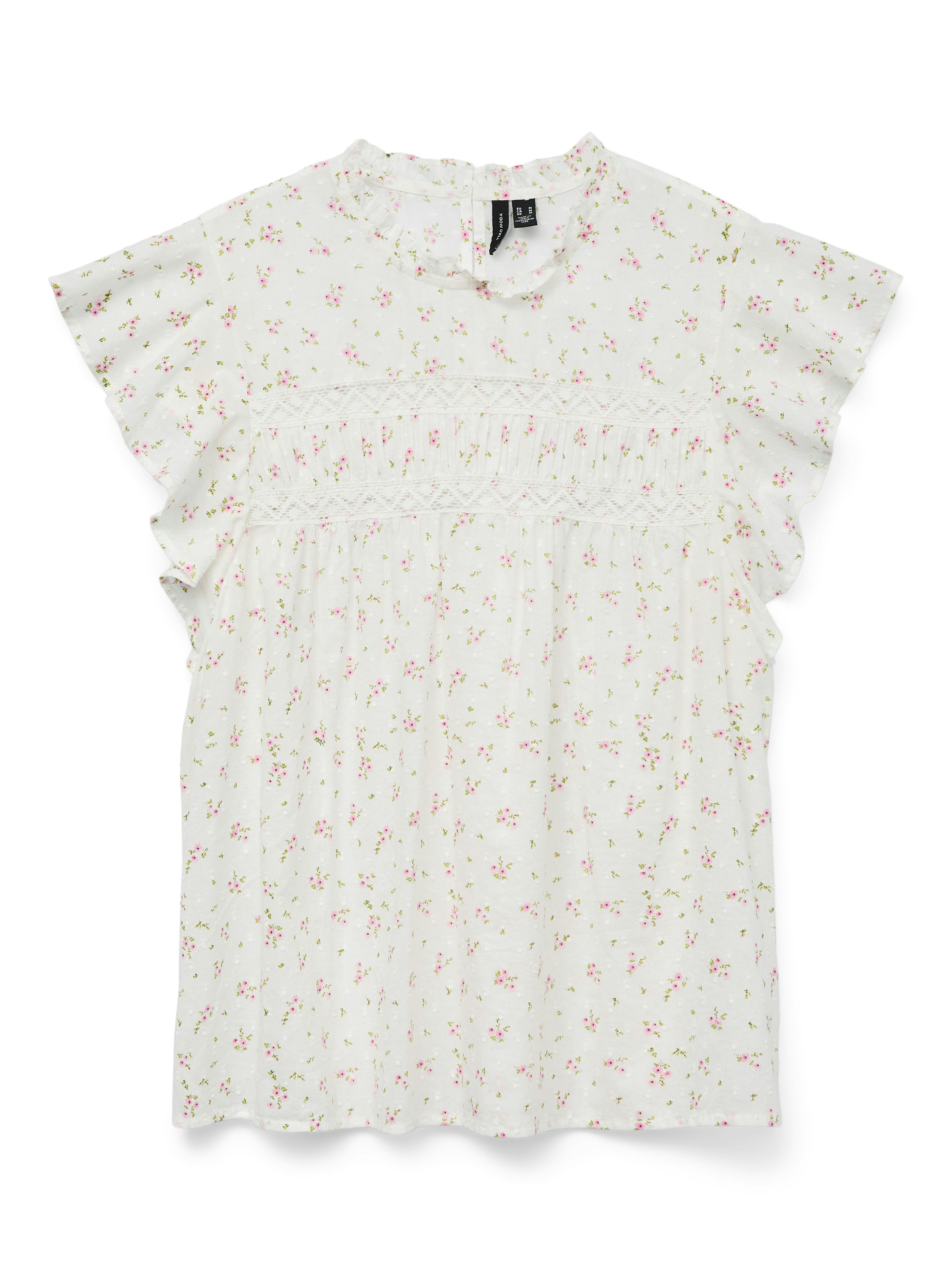 Vero Moda Shirt VMTRINE SL LACE TOP WVN NOOS