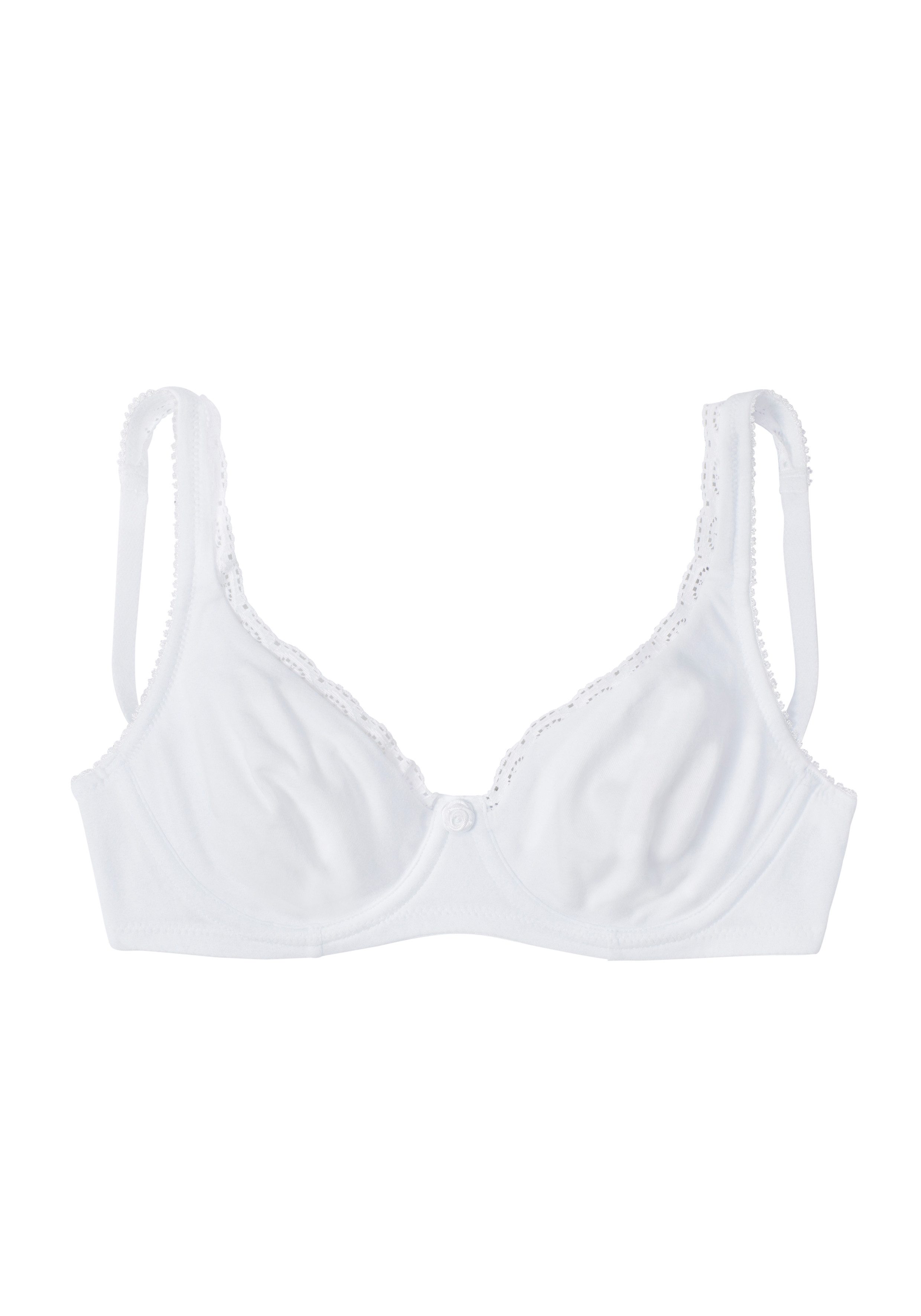 Petite fleur T-shirt-bh met ongevoerde, naadloze cups, gemaakt van katoen(Set van 2)