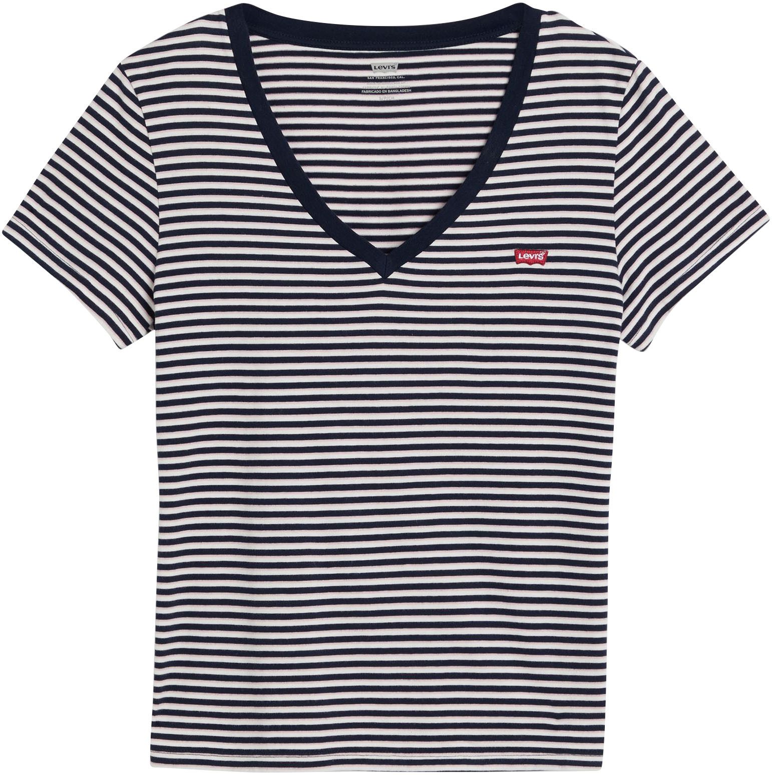 Levi's® Shirt met V-hals PERFECT VNECK met mini-batwing-logoborduursel