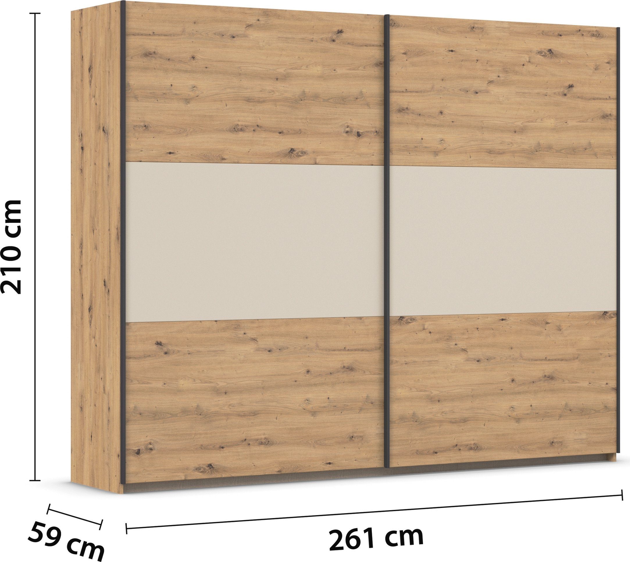 rauch Zweefdeurkast Kledingkast kast garderobe garderobekast waskast NEO met een royale opbergruimte en vele verschillende kleurencombinaties
