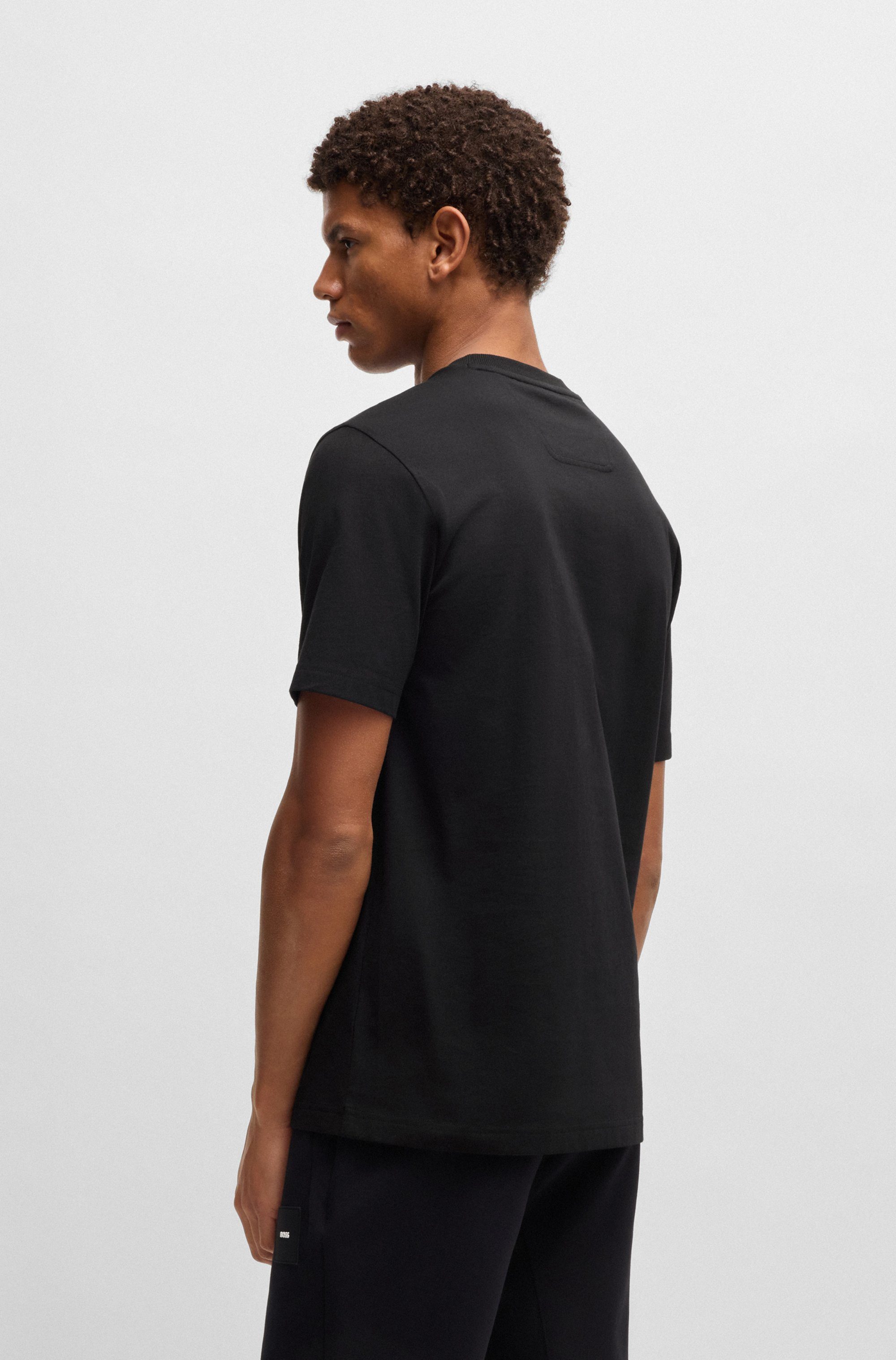BOSS GREEN T-shirt Tee Logo Rib met grote print